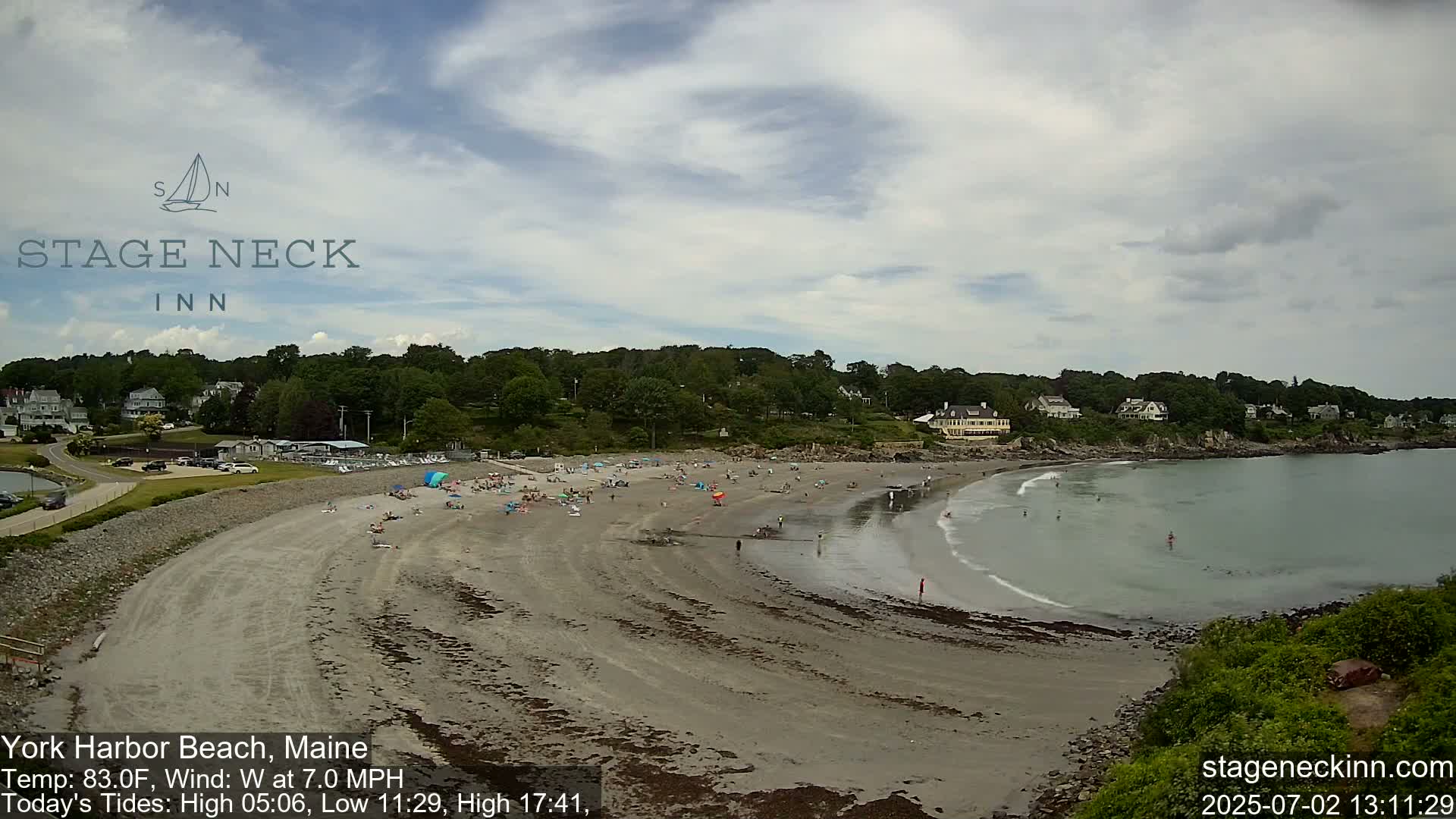 York Harbor Beach Live Cam, Maine USA 