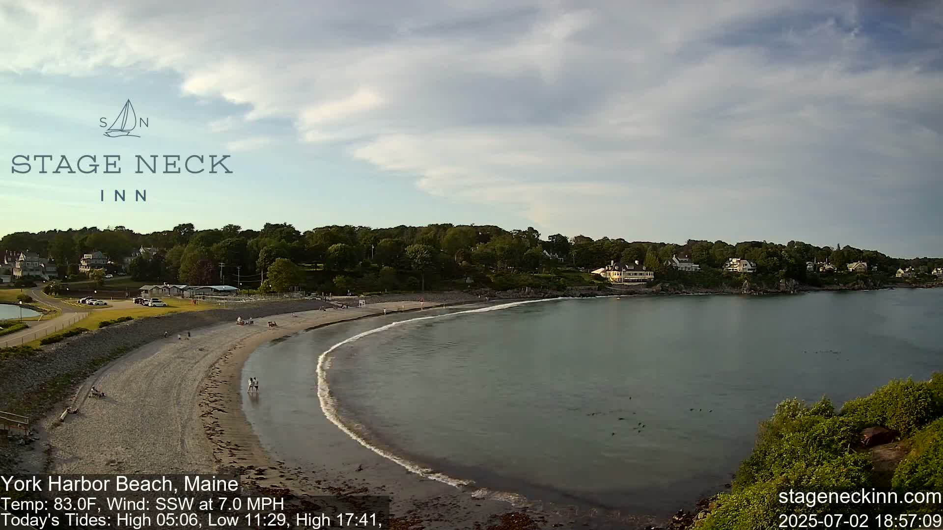 York Harbor Beach Live Cam, Maine USA 