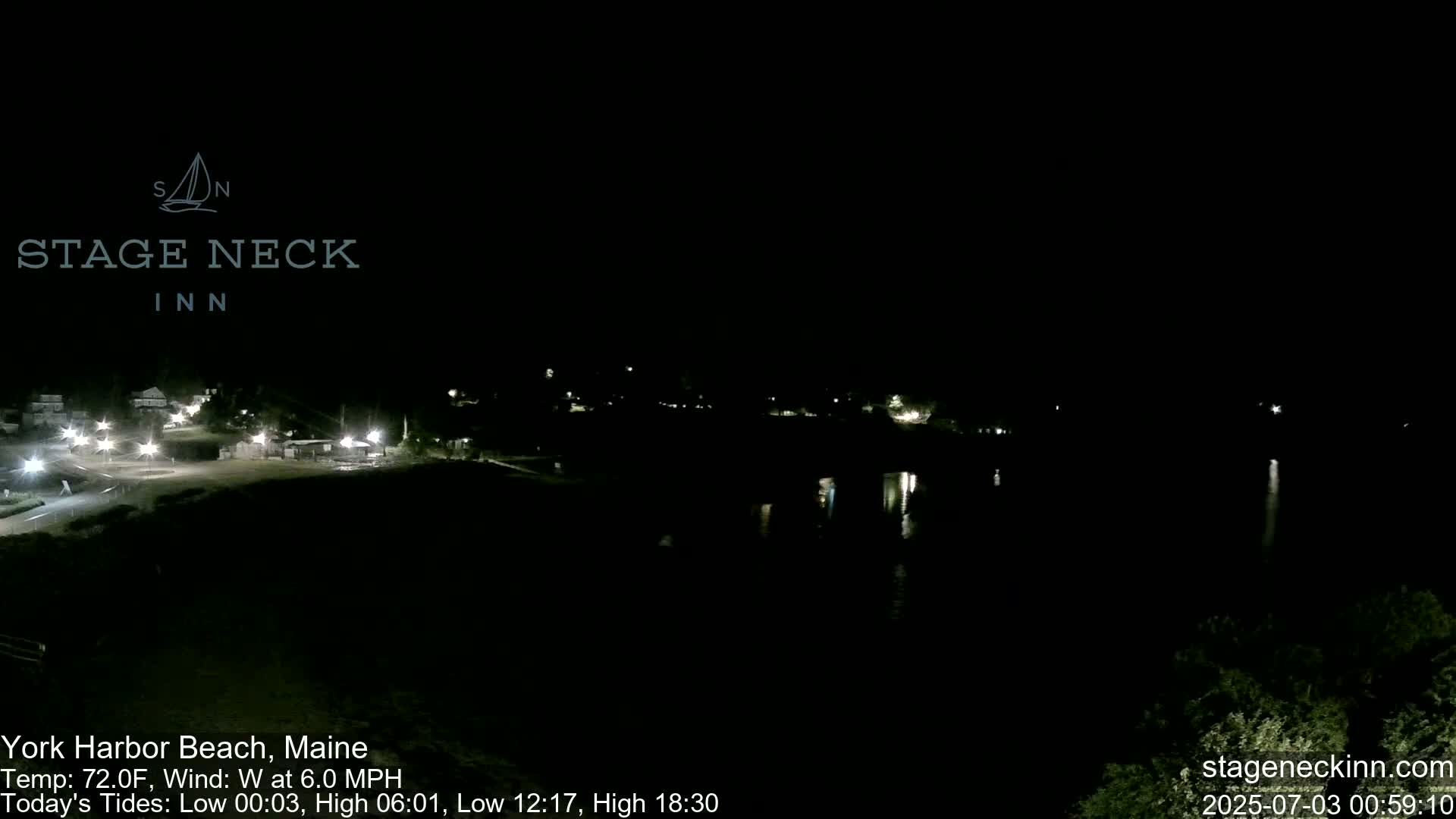 York Harbor Beach Live Cam, Maine USA 