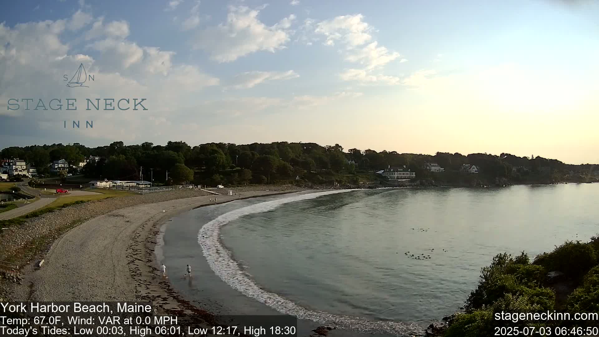 York Harbor Beach Live Cam, Maine USA 