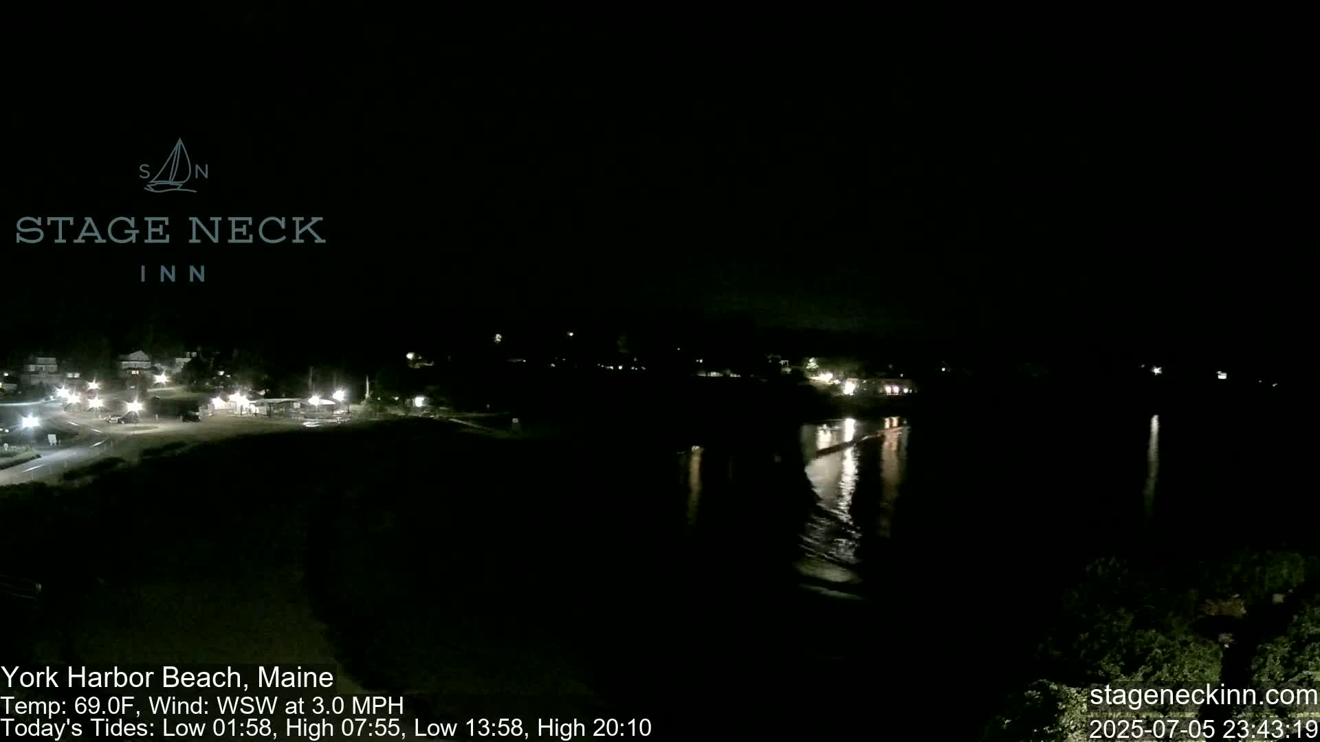 York Harbor Beach Live Cam, Maine USA 