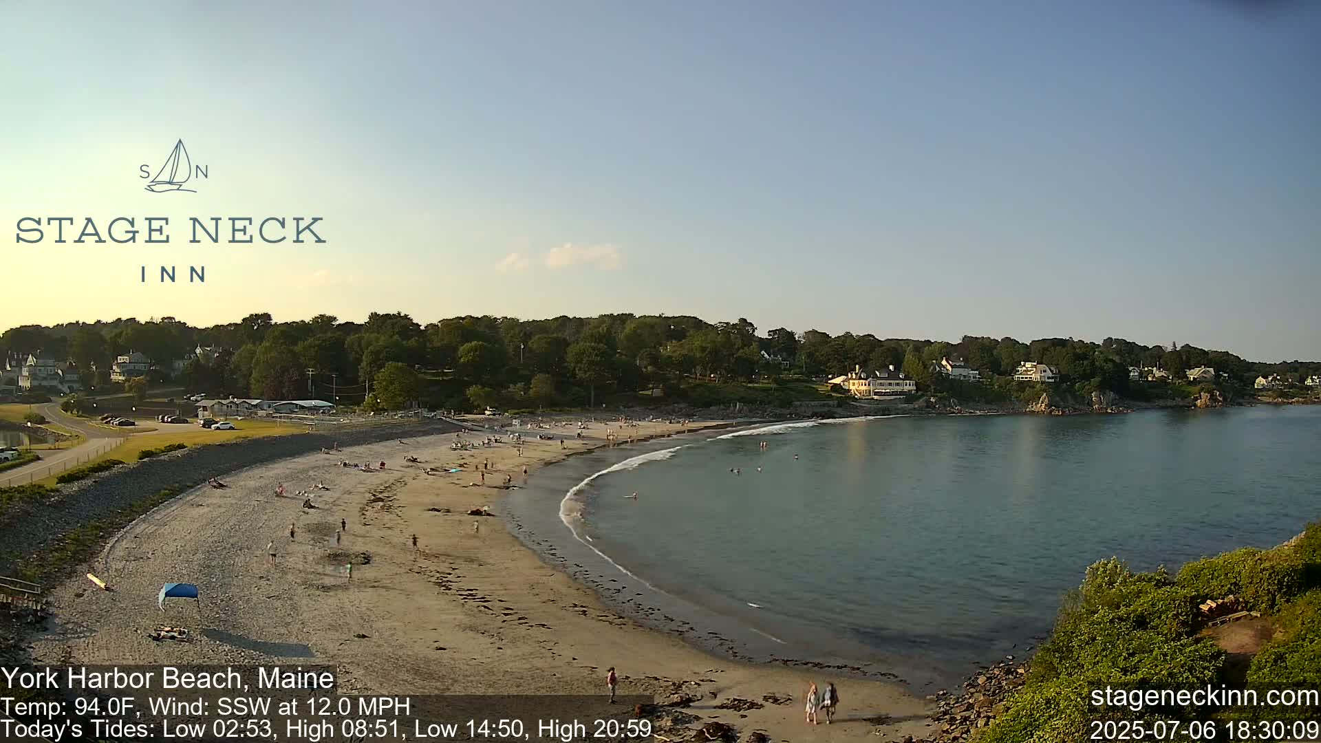 York Harbor Beach Live Cam, Maine USA 