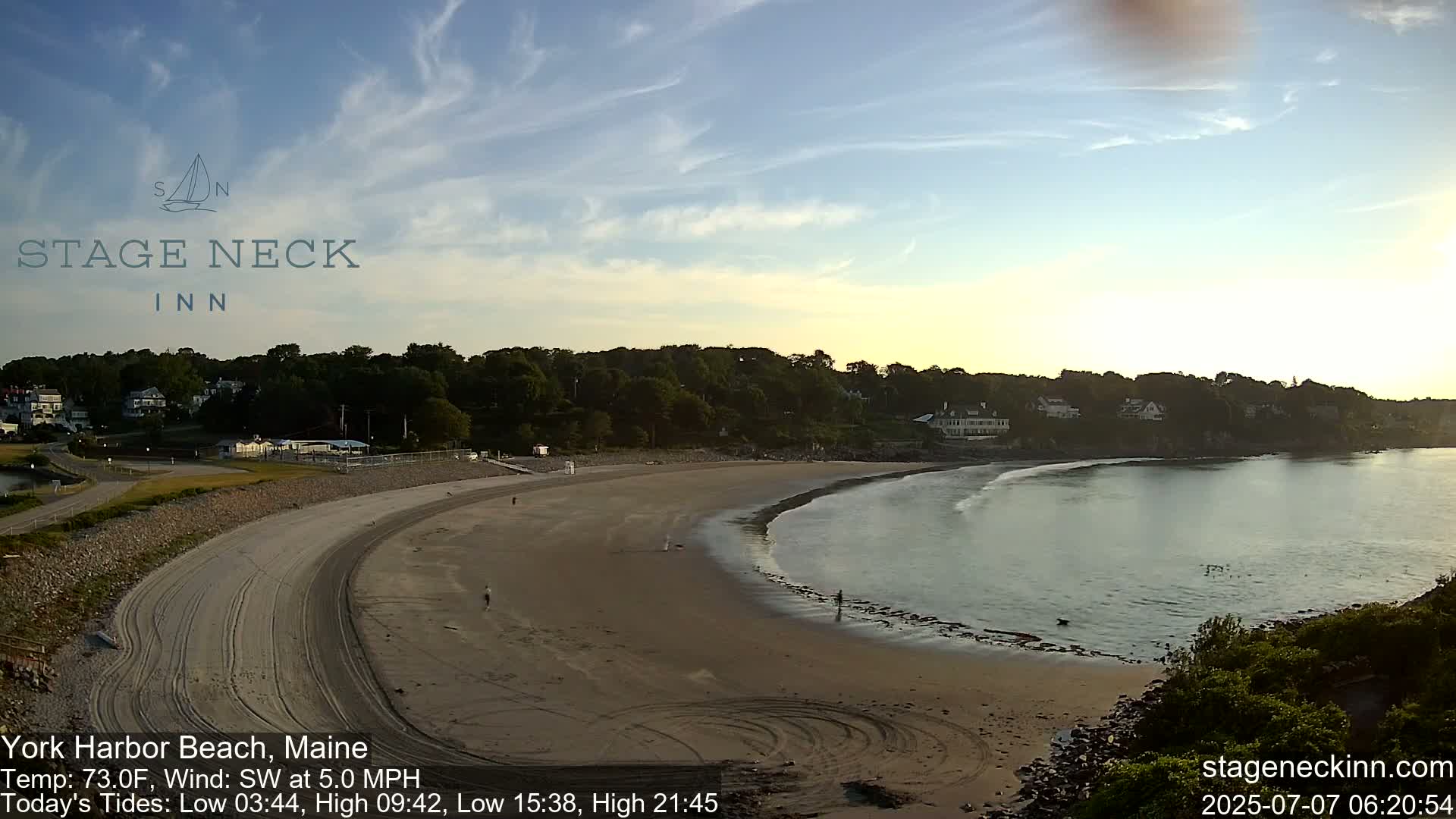 York Harbor Beach Live Cam, Maine USA 