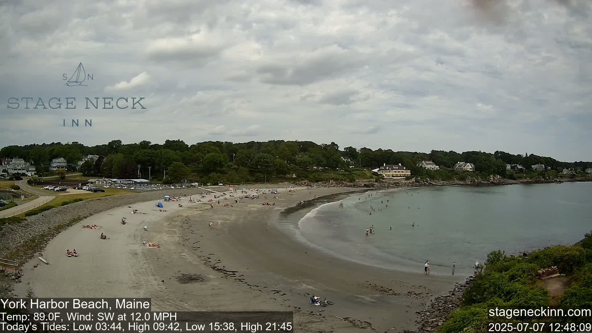 York Harbor Beach Live Cam, Maine USA 