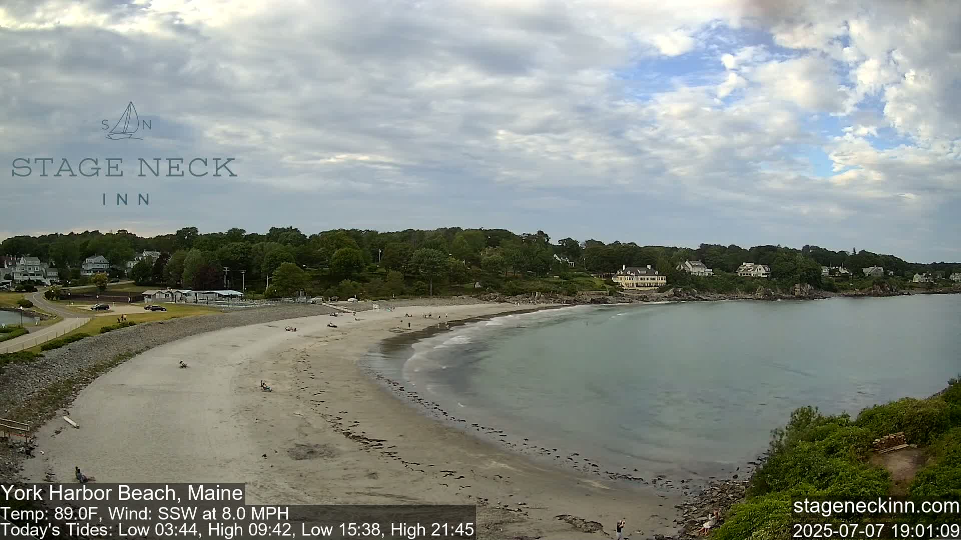 York Harbor Beach Live Cam, Maine USA 