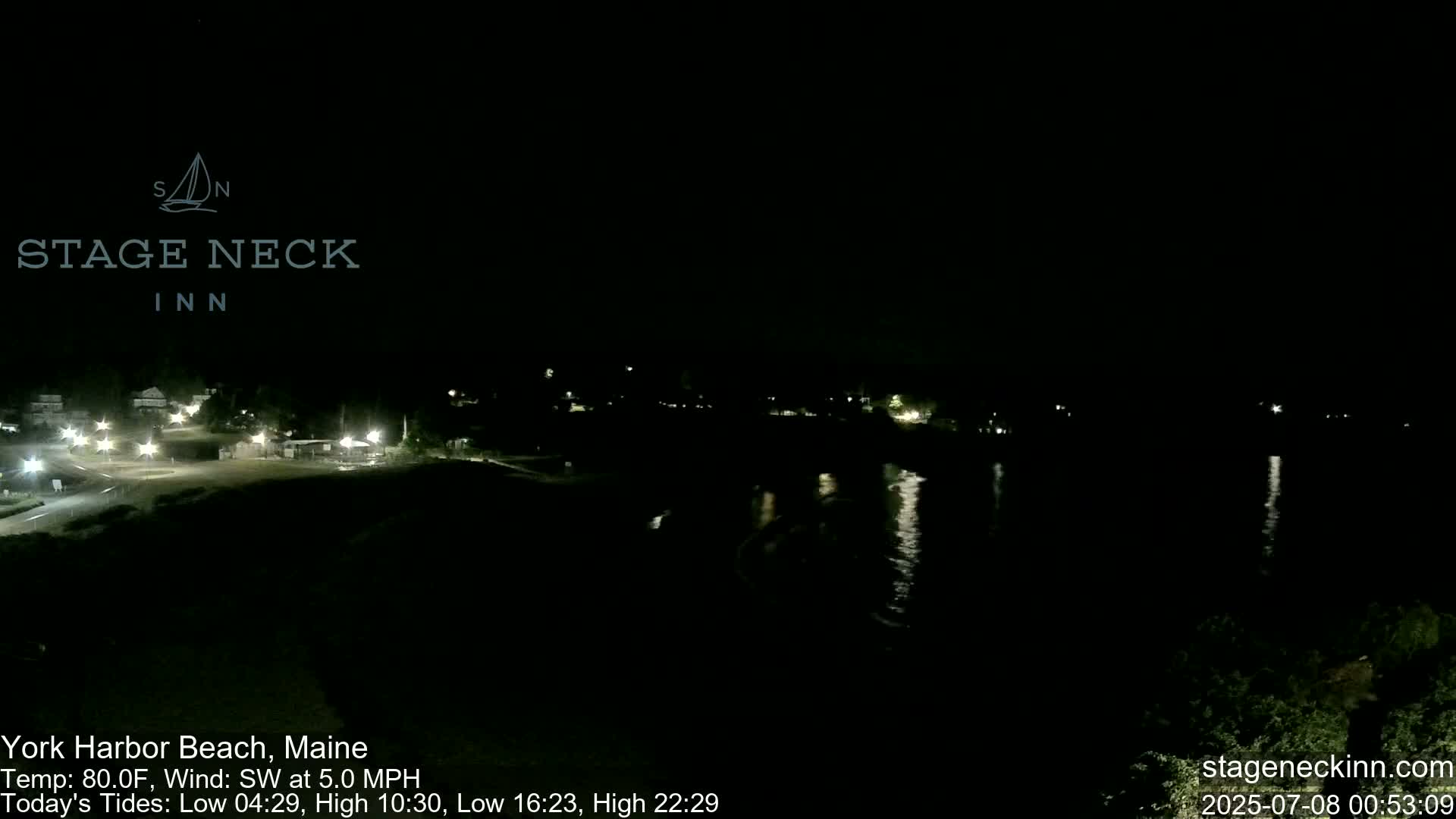 York Harbor Beach Live Cam, Maine USA 