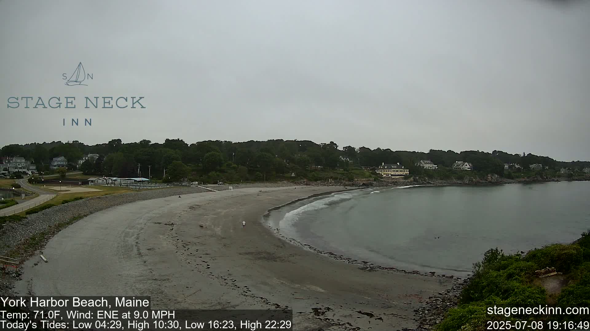 York Harbor Beach Live Cam, Maine USA 