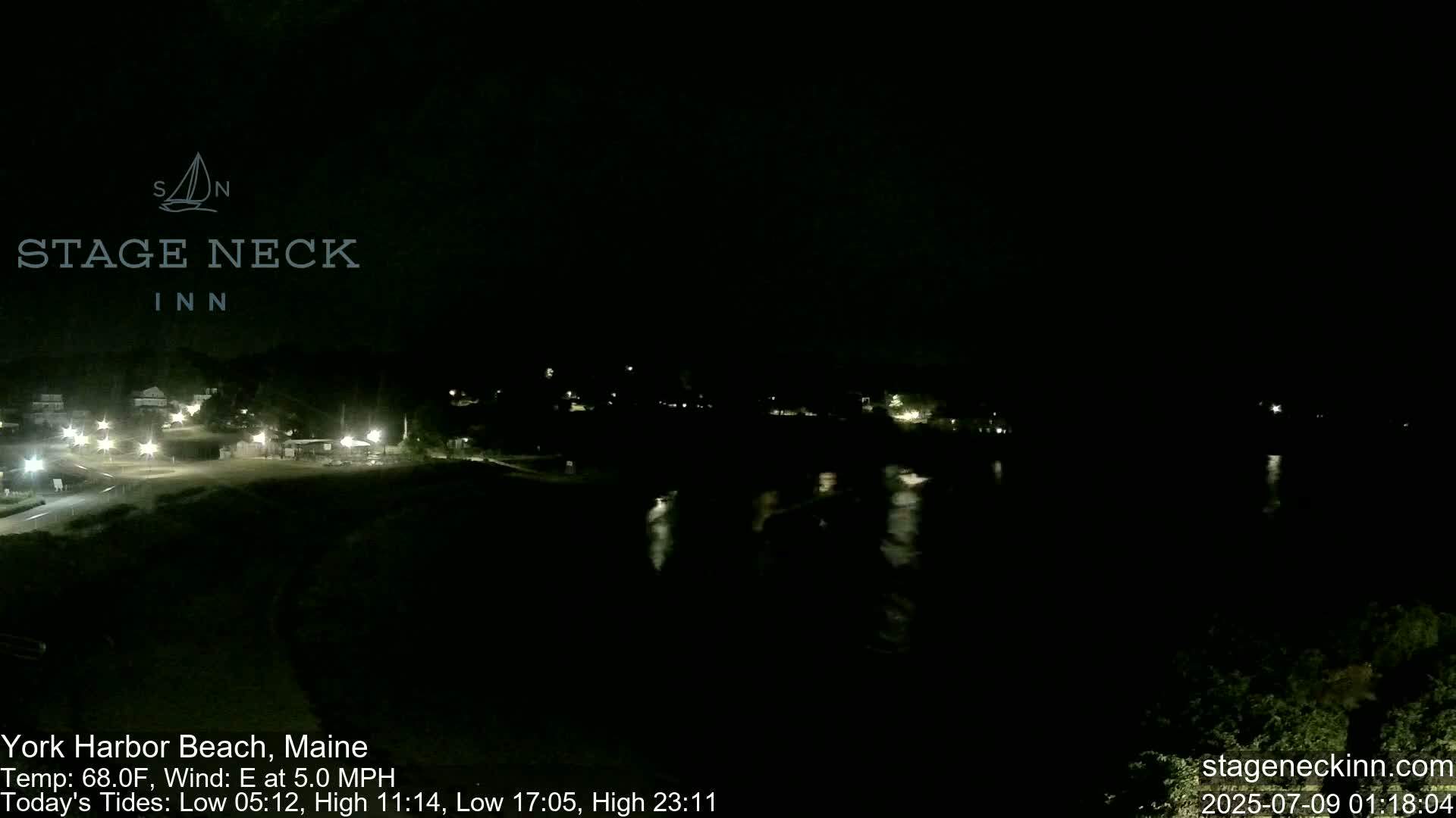 York Harbor Beach Live Cam, Maine USA 