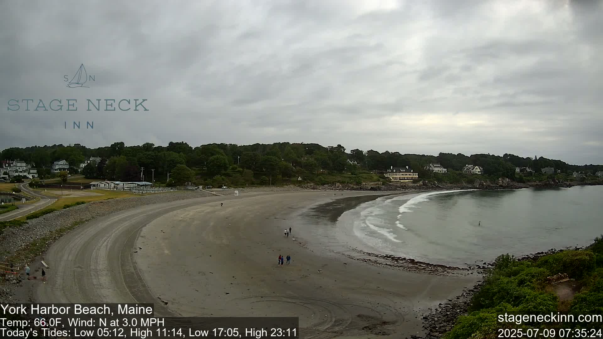 York Harbor Beach Live Cam, Maine USA 