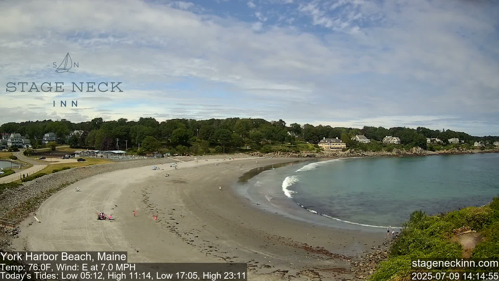 York Harbor Beach Live Cam, Maine USA 