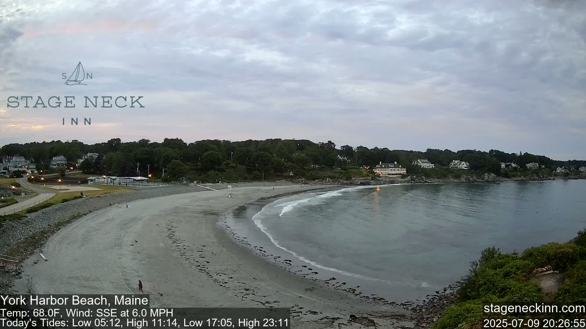York Harbor Beach Live Cam, Maine USA 