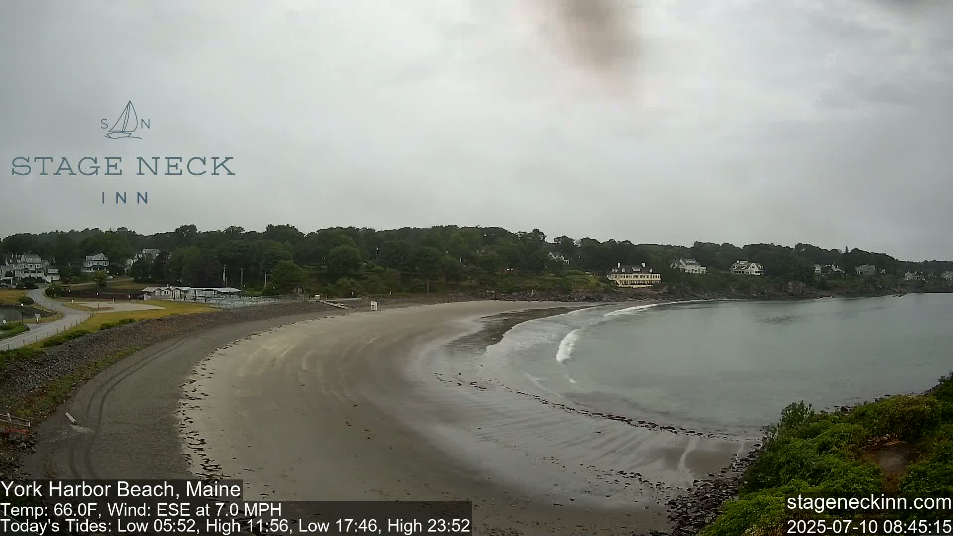 York Harbor Beach Live Cam, Maine USA 