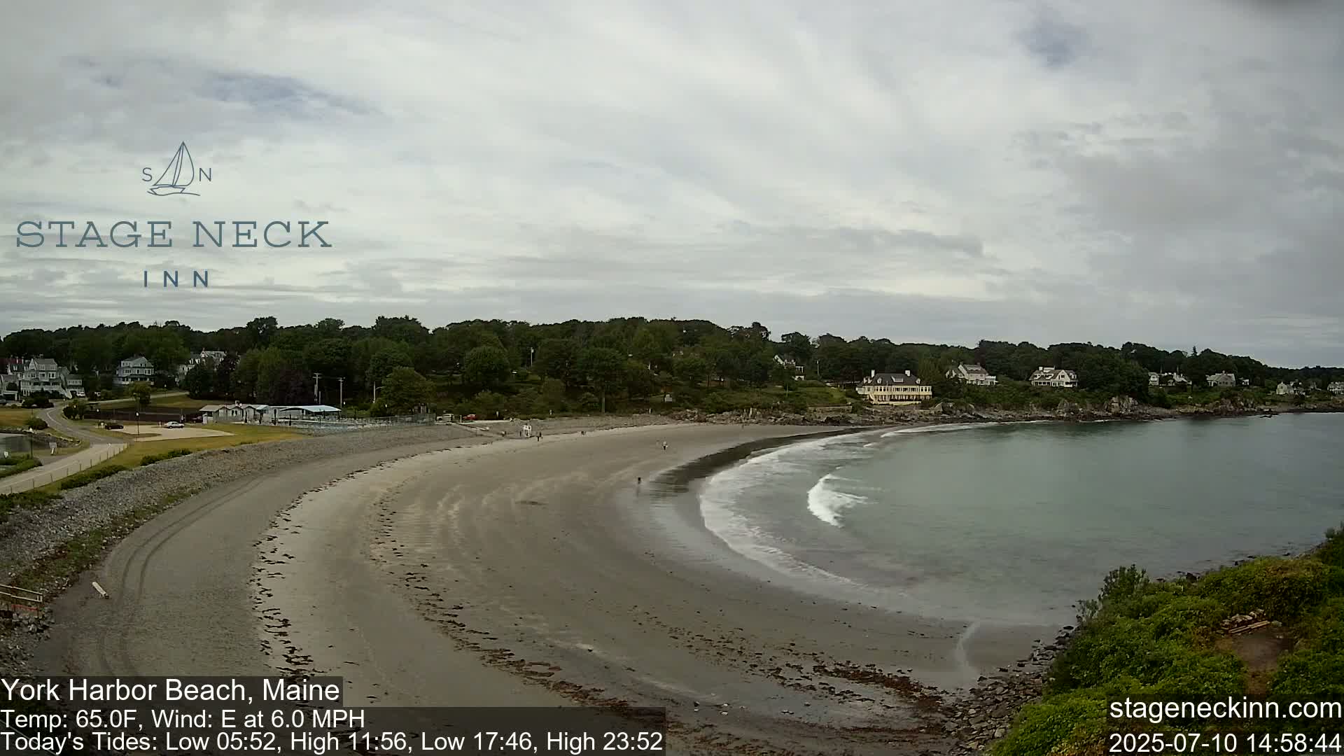 York Harbor Beach Live Cam, Maine USA 