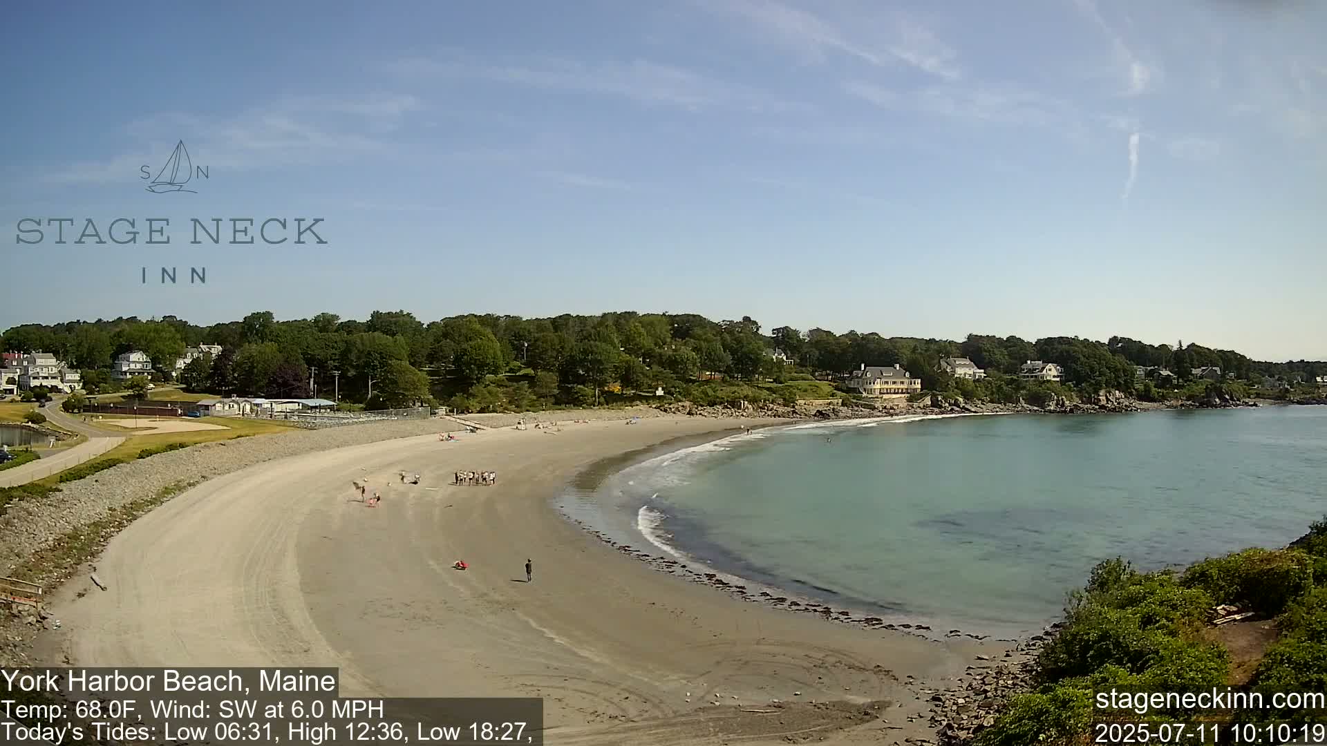 York Harbor Beach Live Cam, Maine USA 