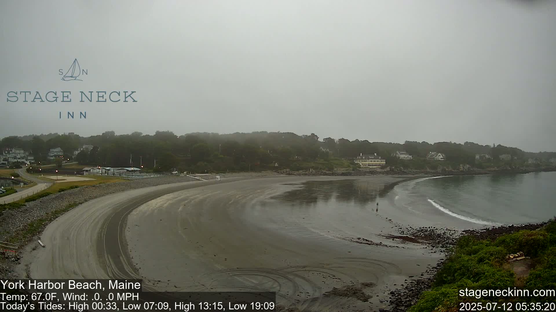 York Harbor Beach Live Cam, Maine USA 