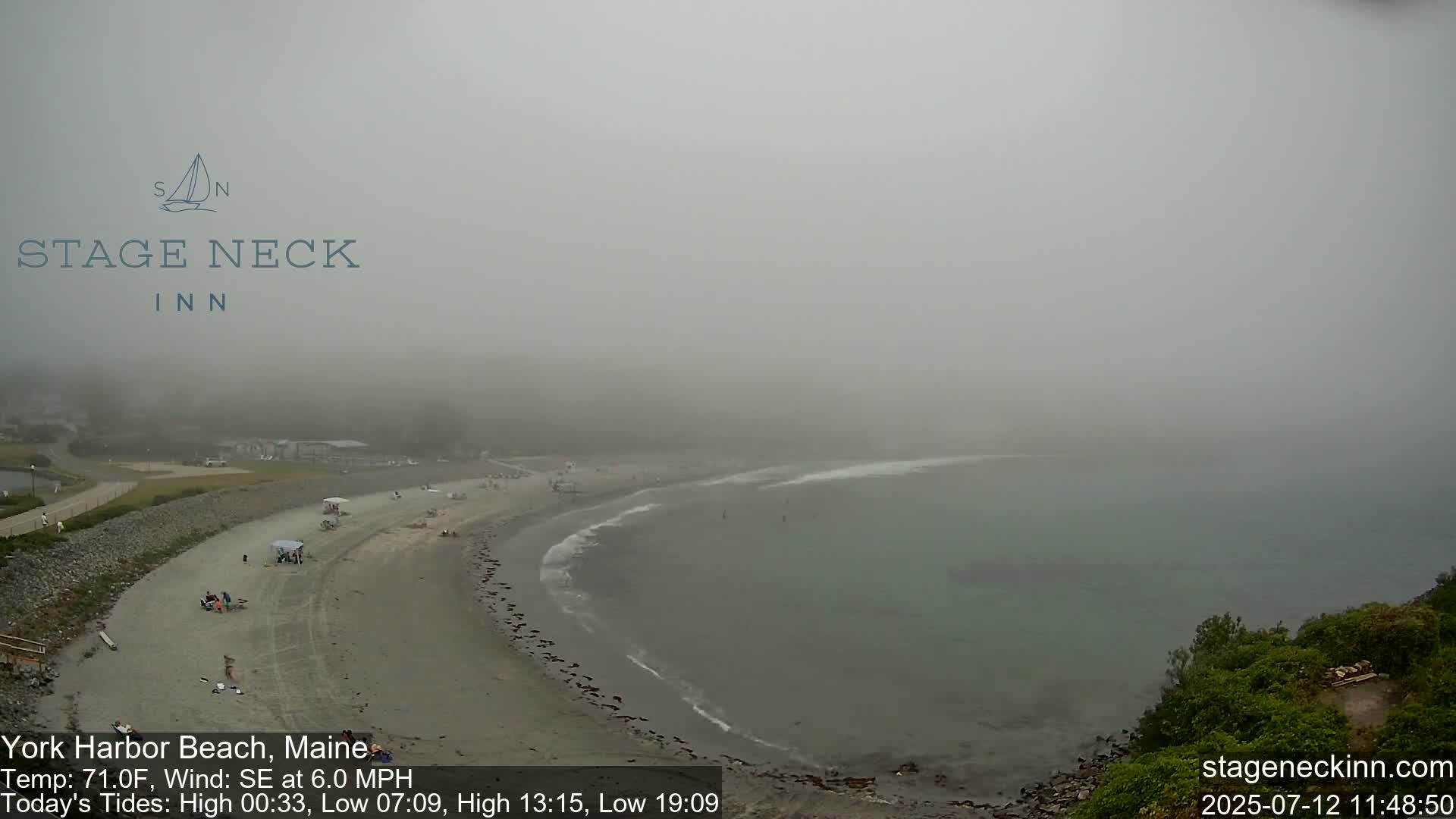 York Harbor Beach Live Cam, Maine USA 