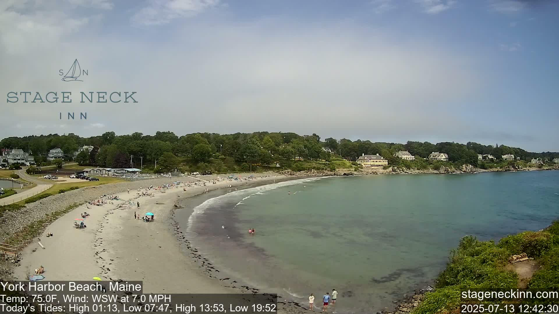 York Harbor Beach Live Cam, Maine USA 