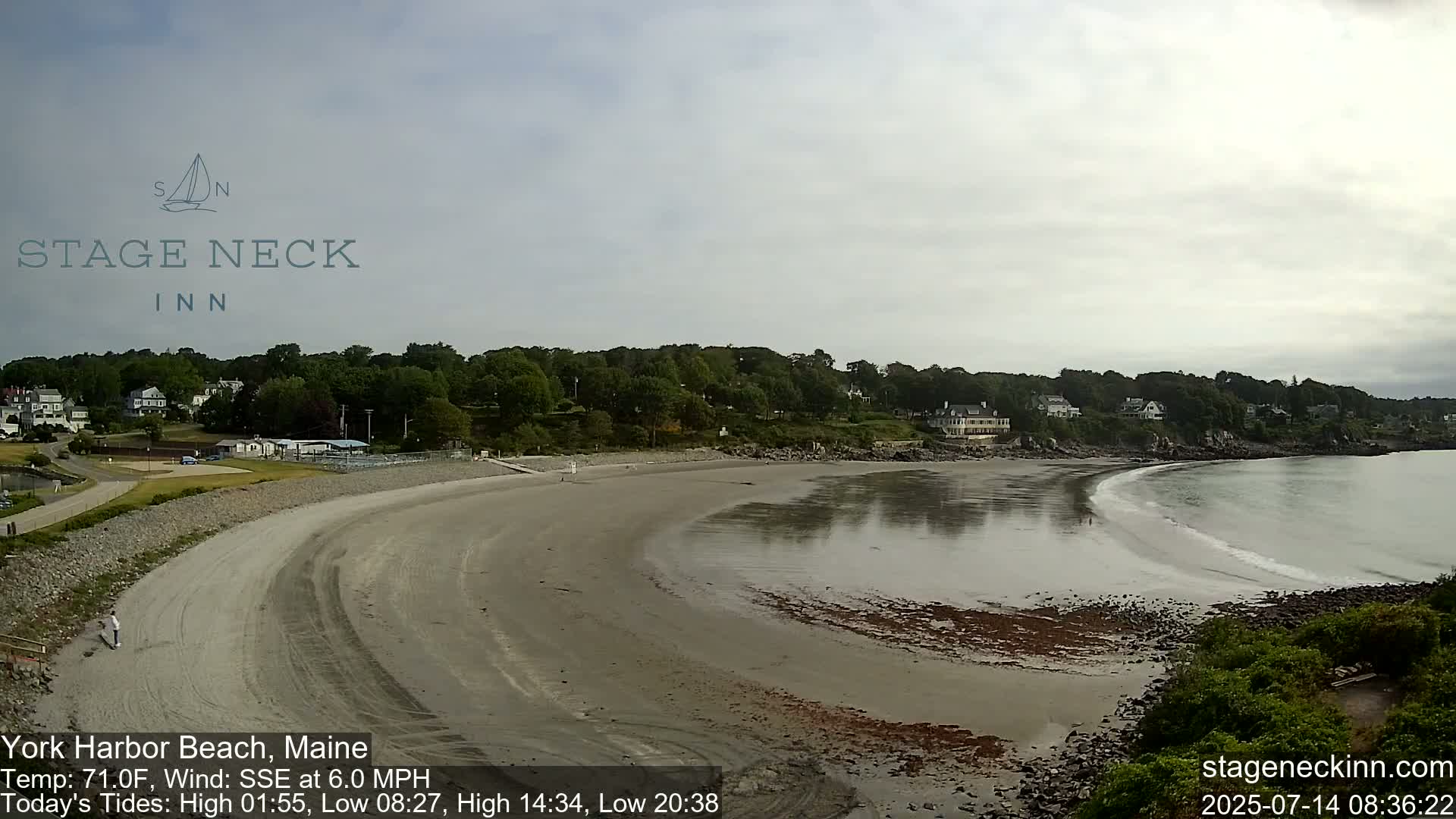 York Harbor Beach Live Cam, Maine USA 