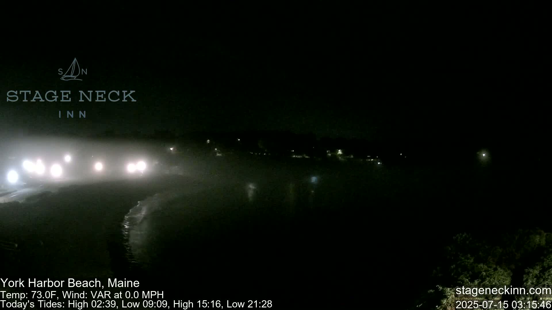 York Harbor Beach Live Cam, Maine USA 