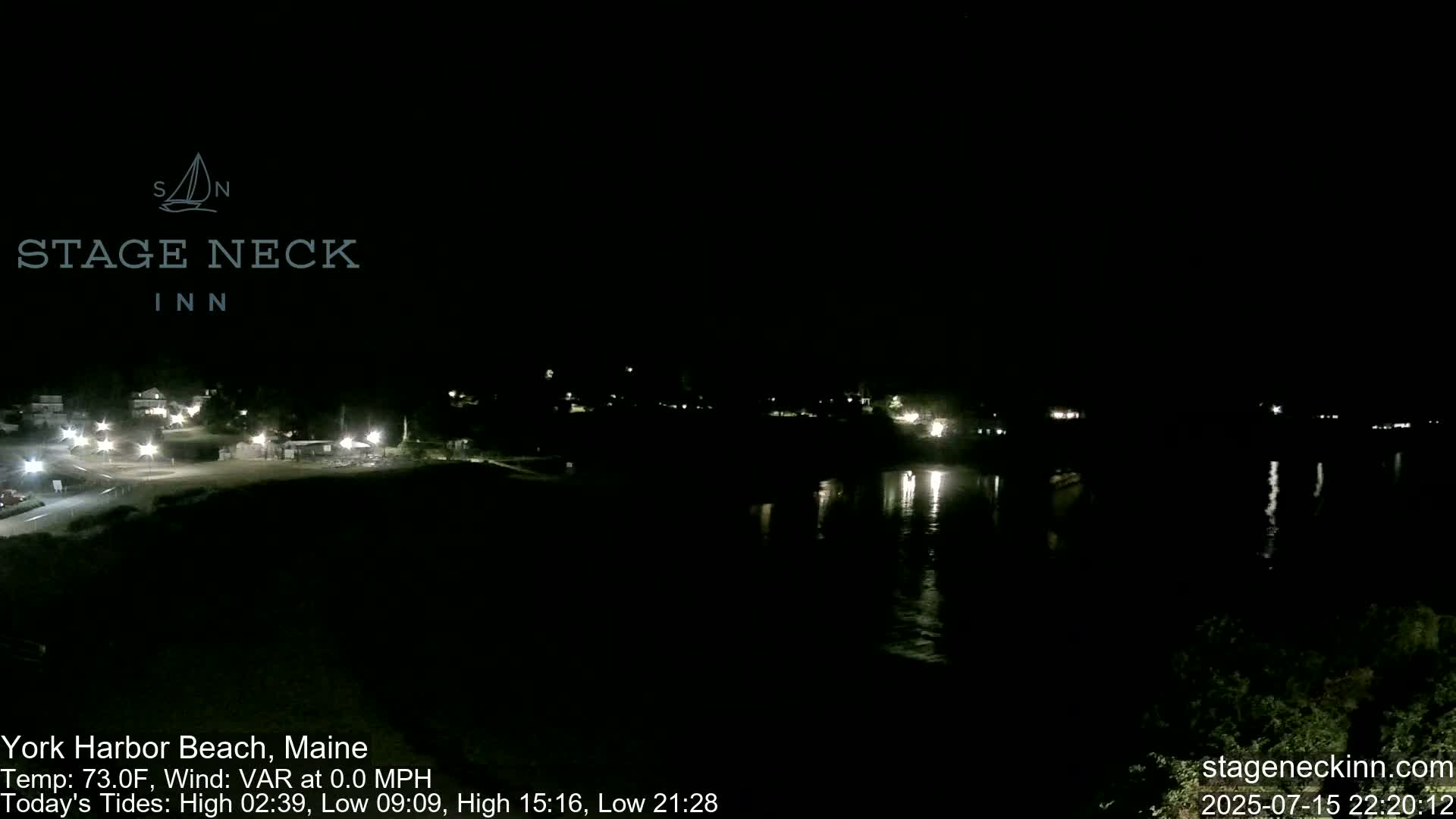 York Harbor Beach Live Cam, Maine USA 