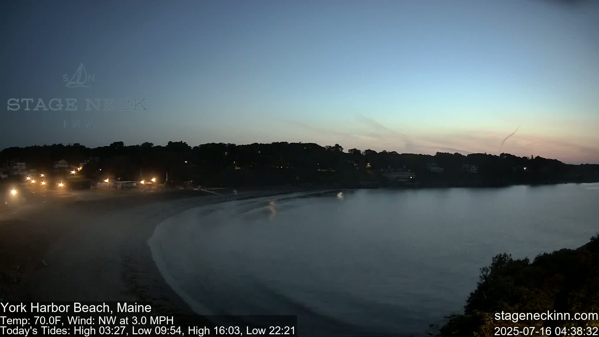 York Harbor Beach Live Cam, Maine USA 