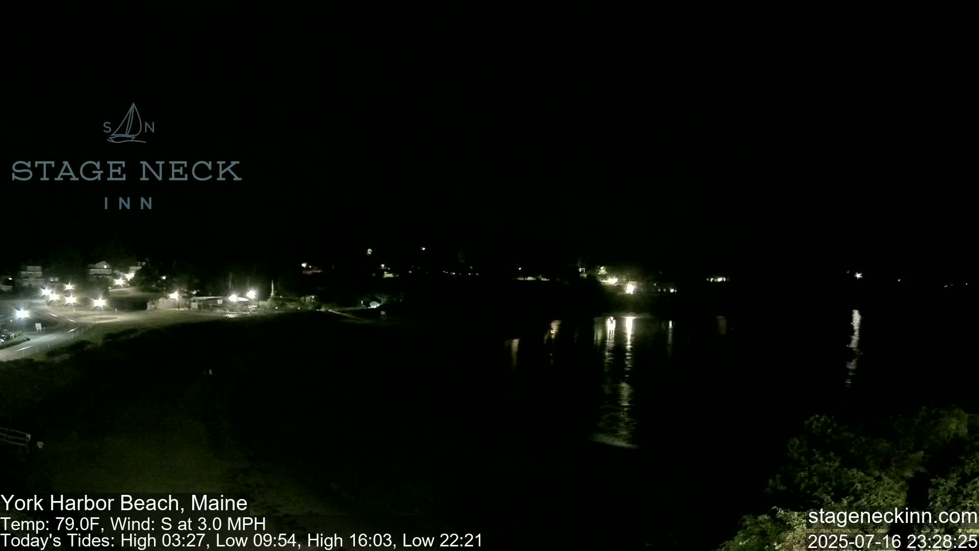 York Harbor Beach Live Cam, Maine USA 