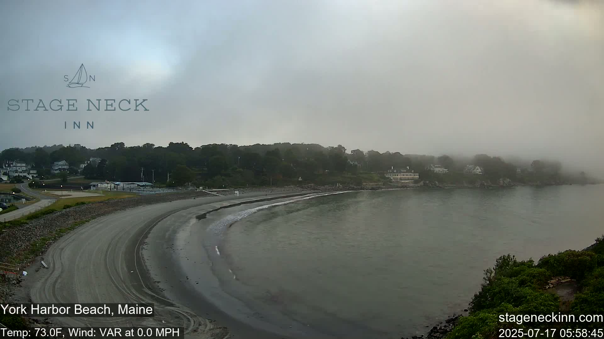 York Harbor Beach Live Cam, Maine USA 