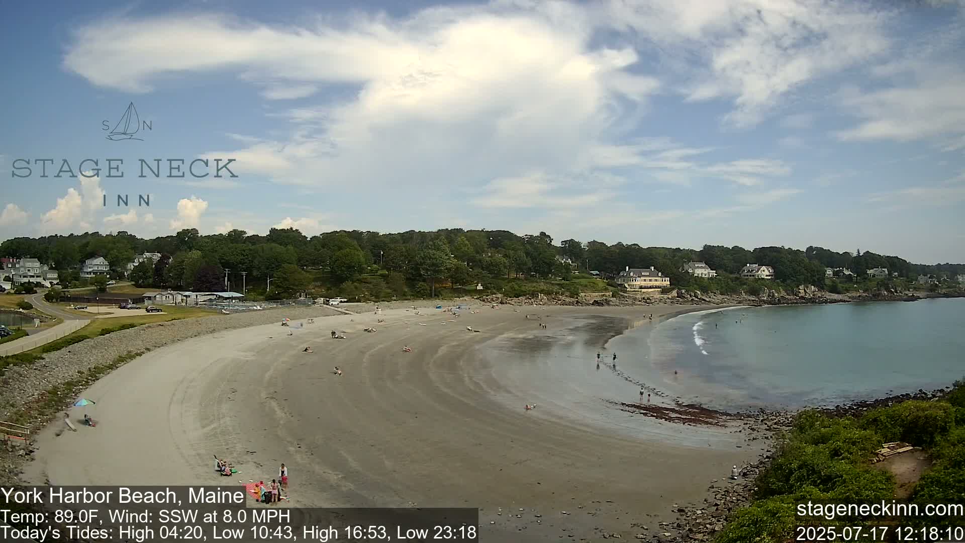 York Harbor Beach Live Cam, Maine USA 
