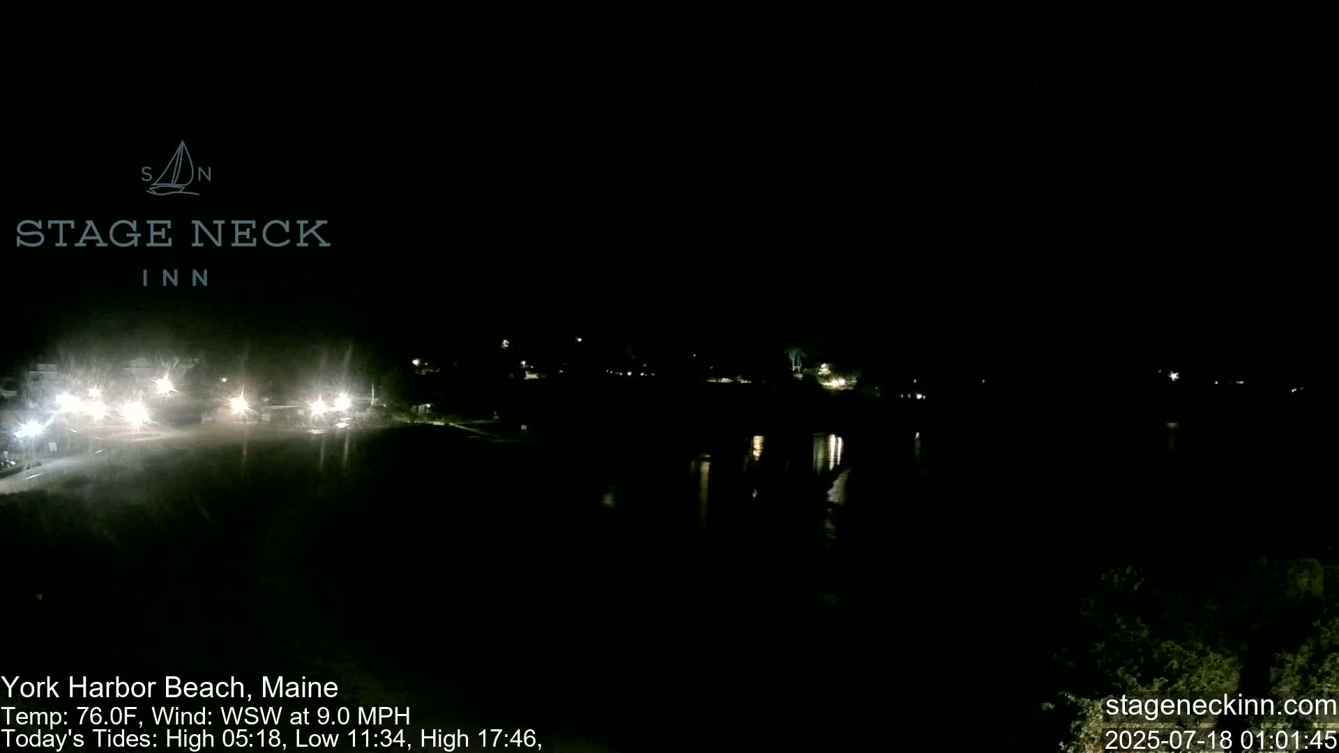 York Harbor Beach Live Cam, Maine USA 