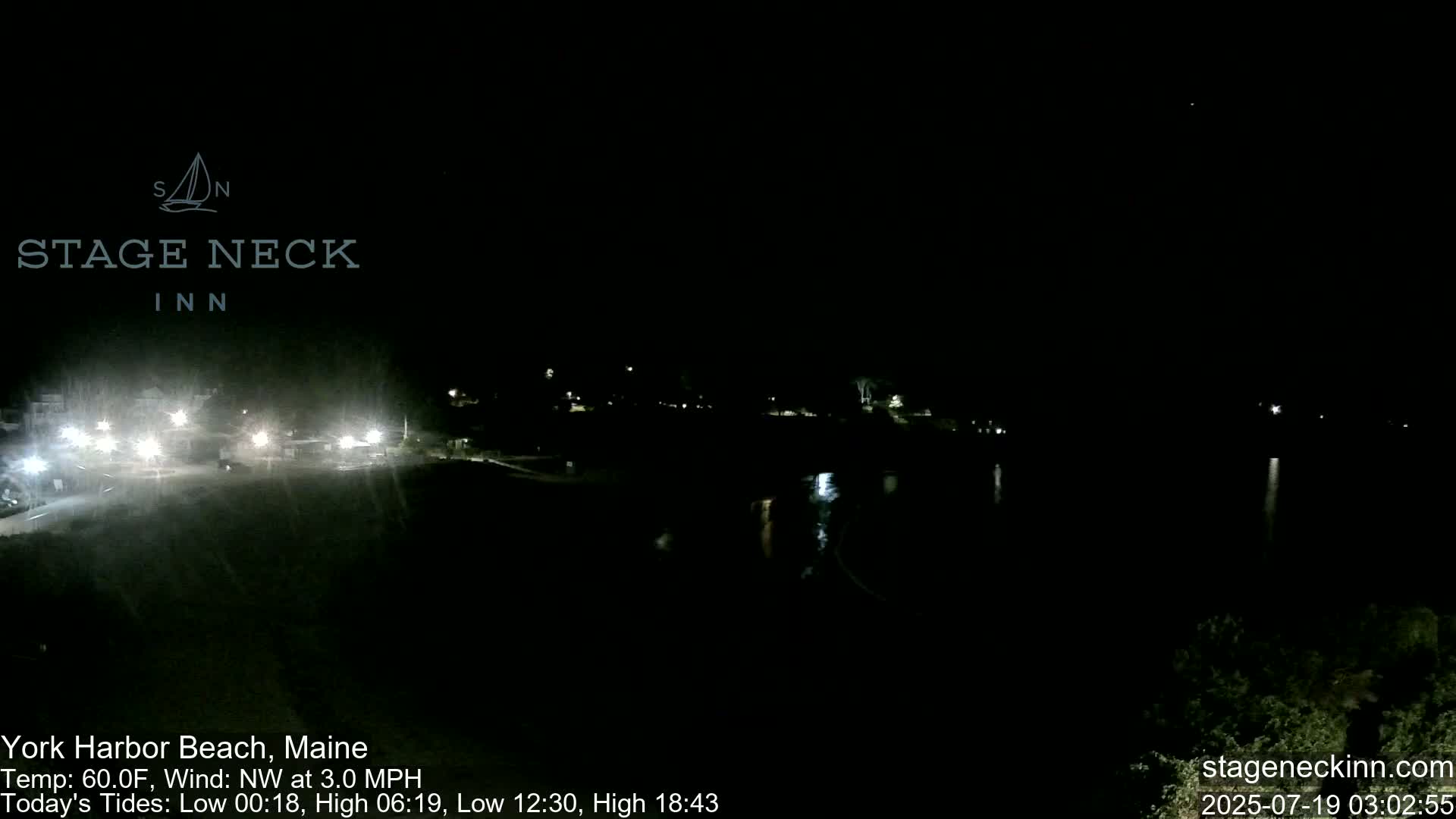 York Harbor Beach Live Cam, Maine USA 