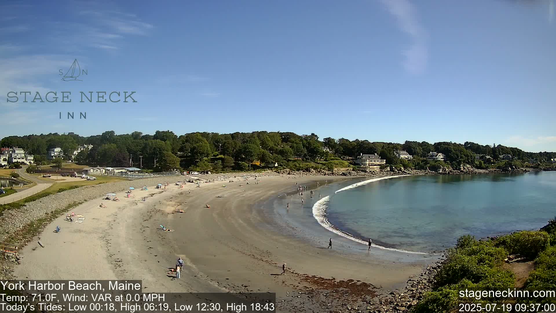York Harbor Beach Live Cam, Maine USA 