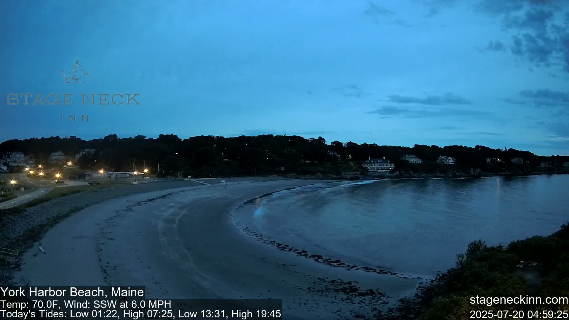 York Harbor Beach Live Cam, Maine USA 