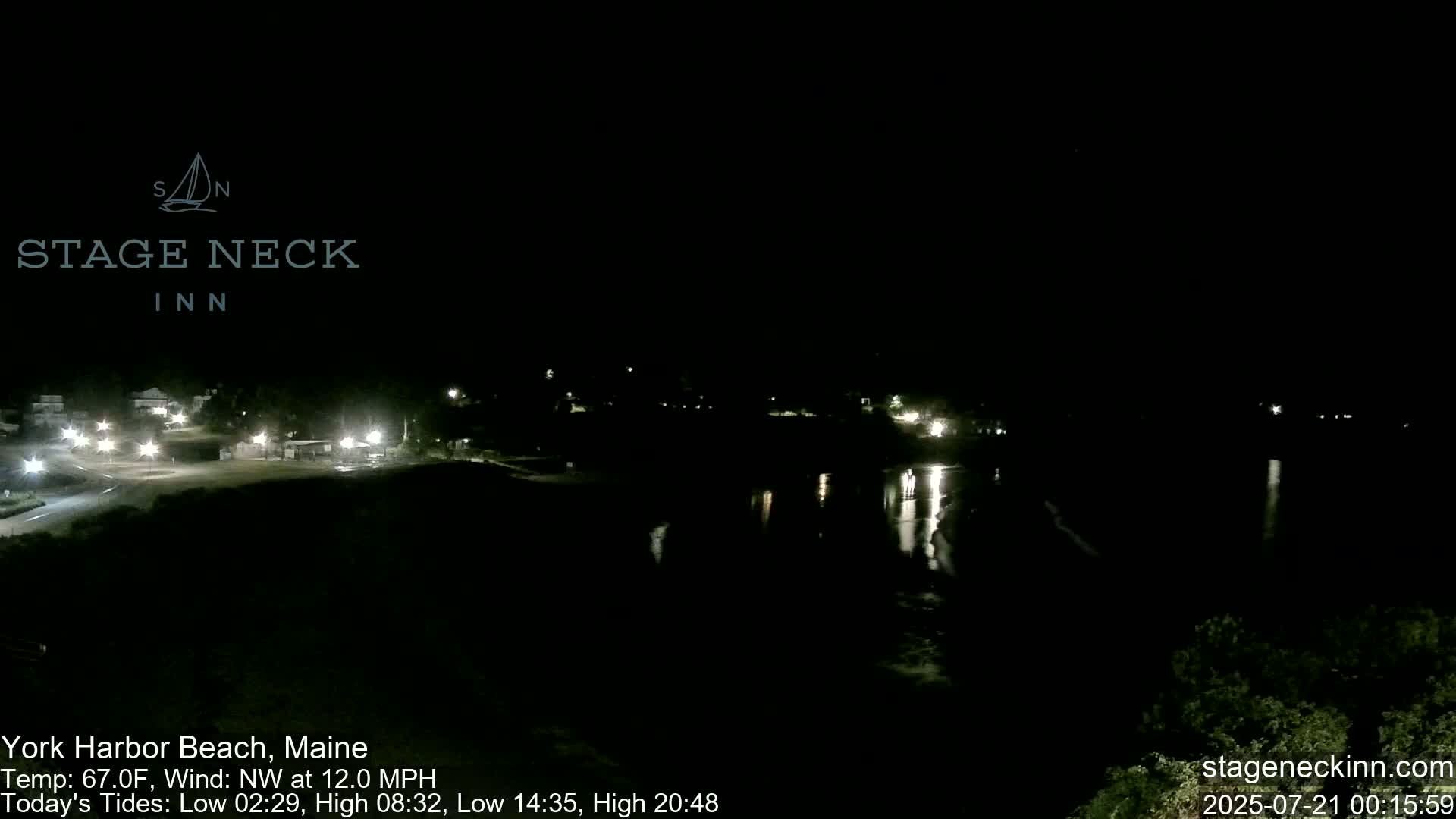York Harbor Beach Live Cam, Maine USA 