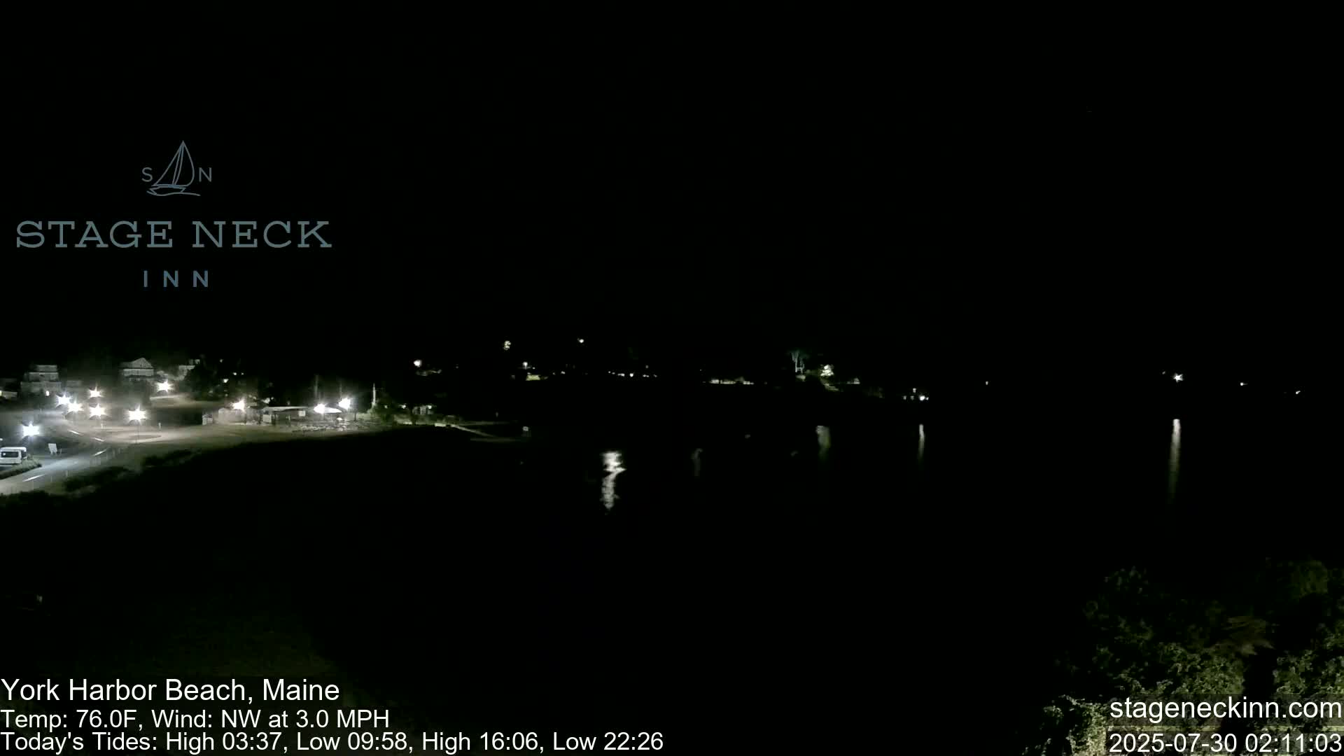York Harbor Beach Live Cam, Maine USA 