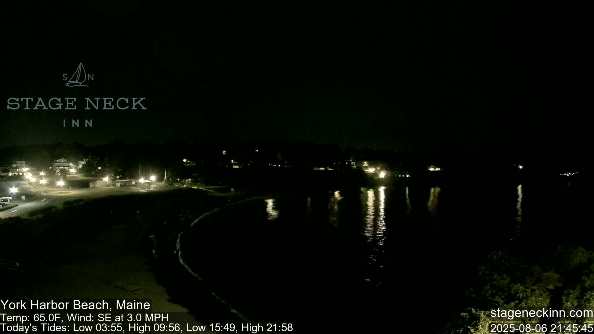 York Harbor Beach Live Cam, Maine USA 