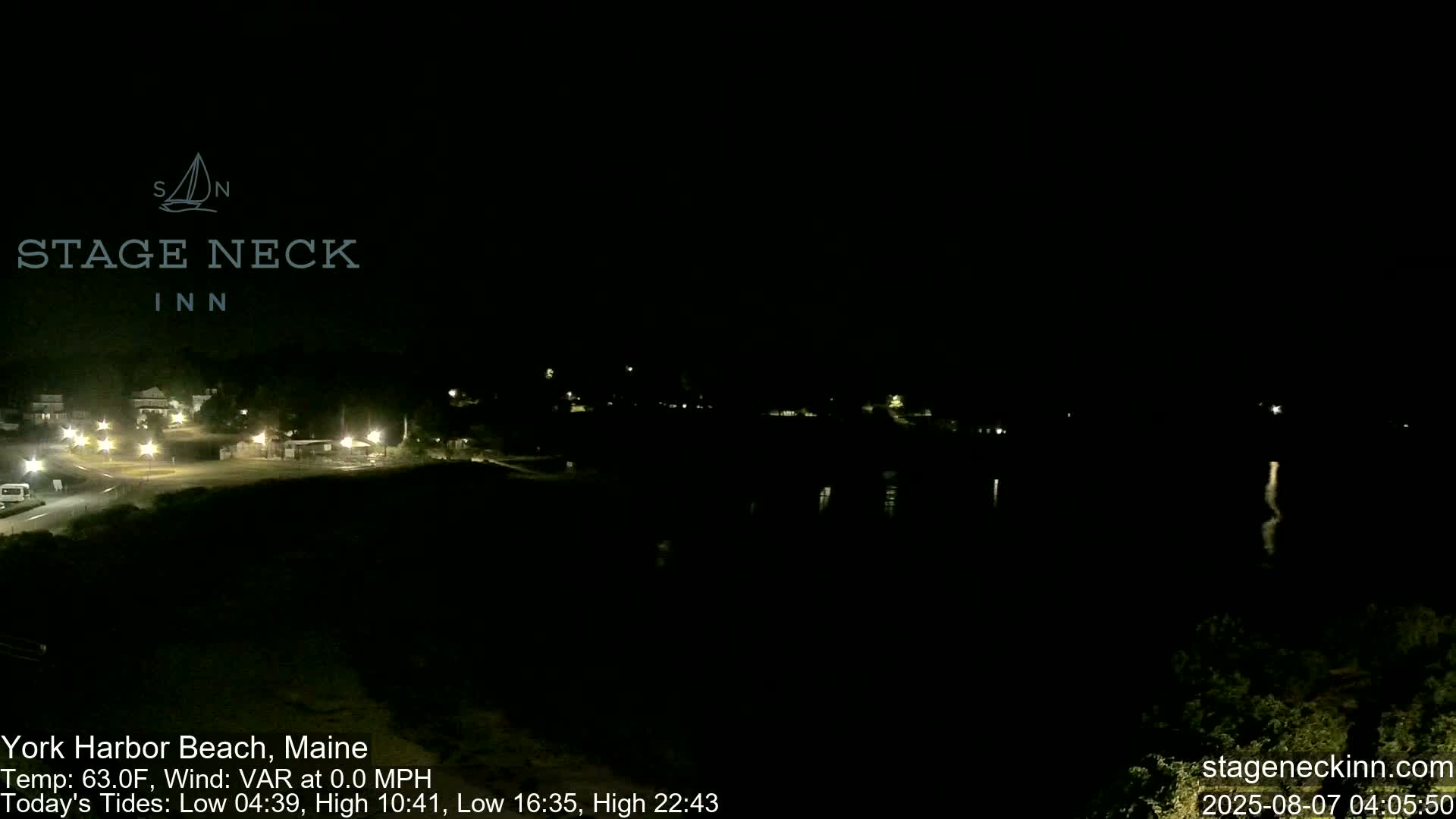 York Harbor Beach Live Cam, Maine USA 