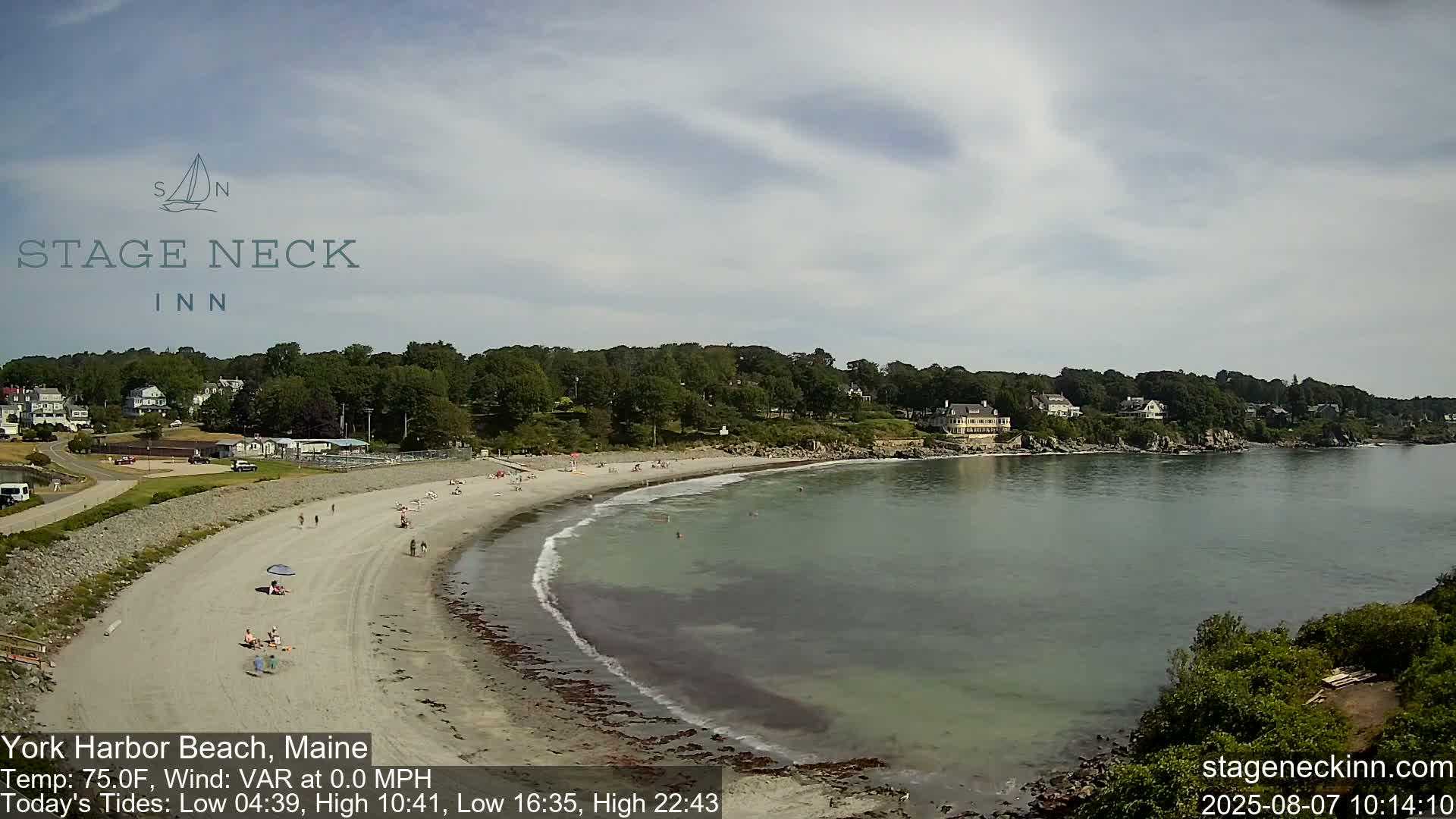 York Harbor Beach Live Cam, Maine USA 