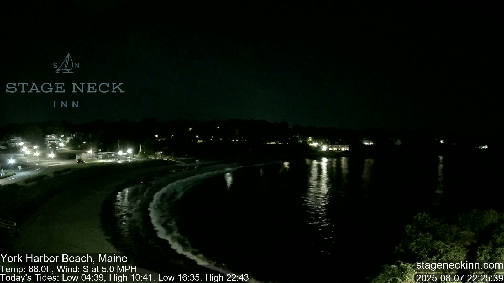 York Harbor Beach Live Cam, Maine USA 