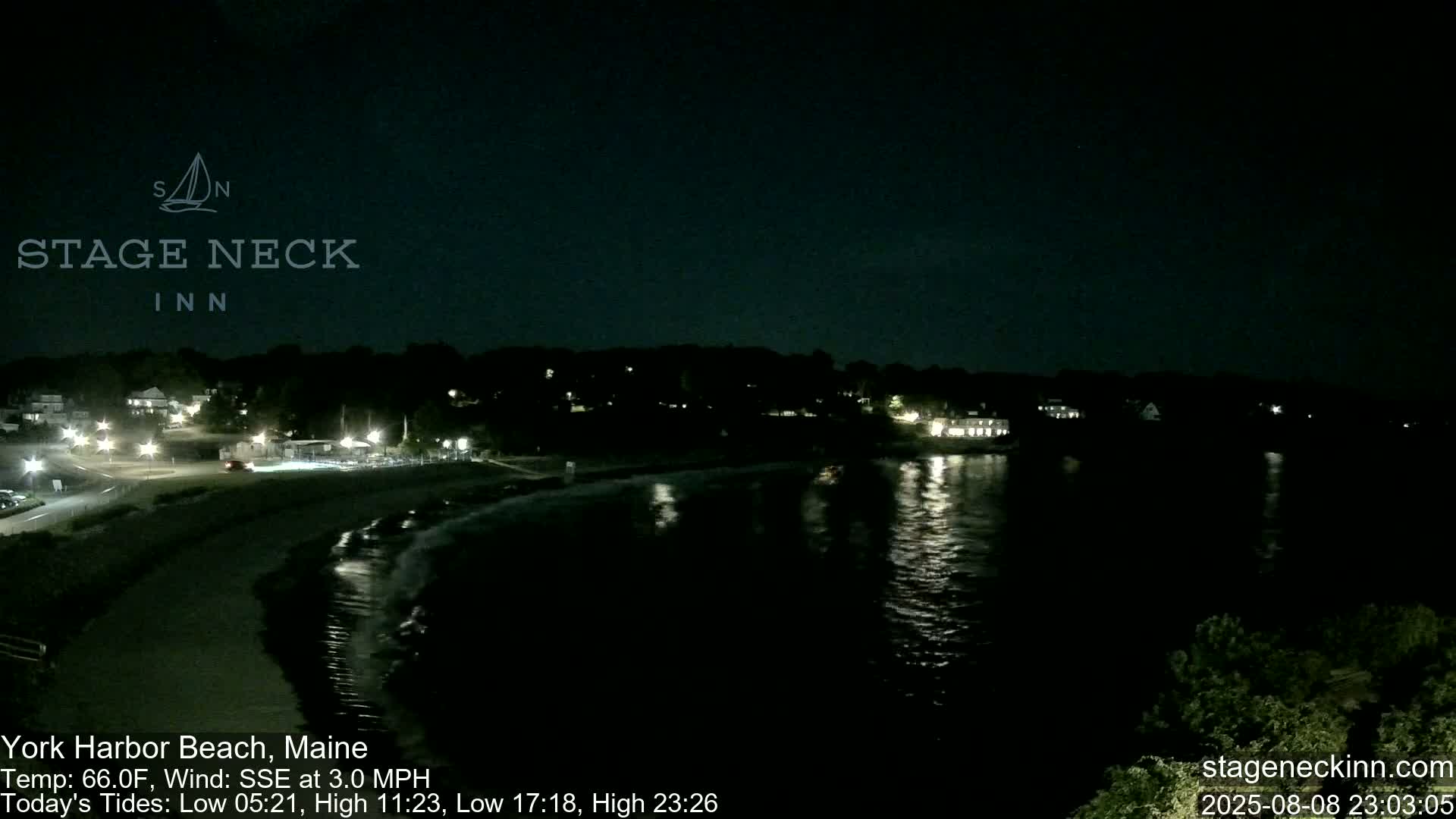 York Harbor Beach Live Cam, Maine USA 
