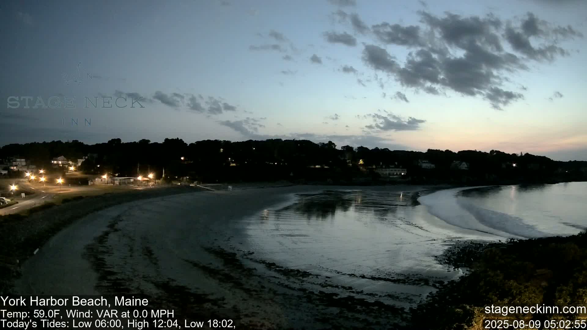 York Harbor Beach Live Cam, Maine USA 