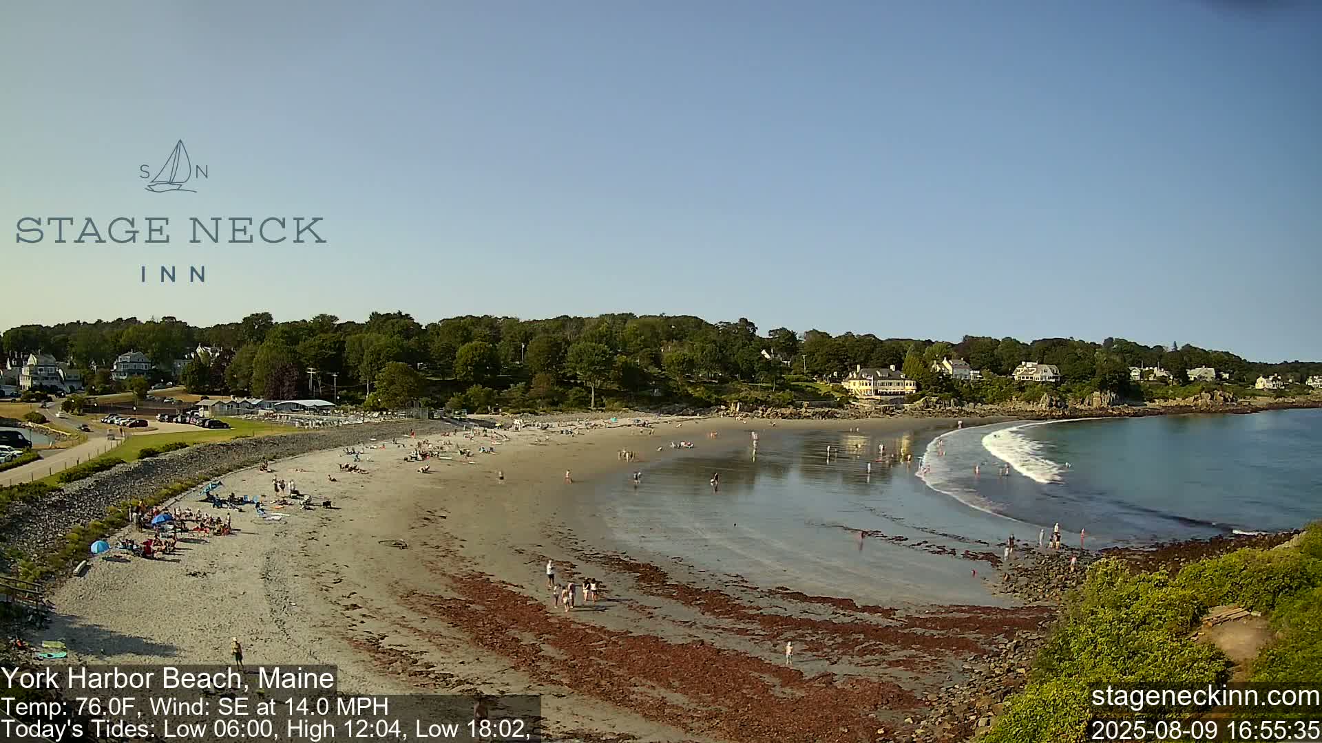 York Harbor Beach Live Cam, Maine USA 