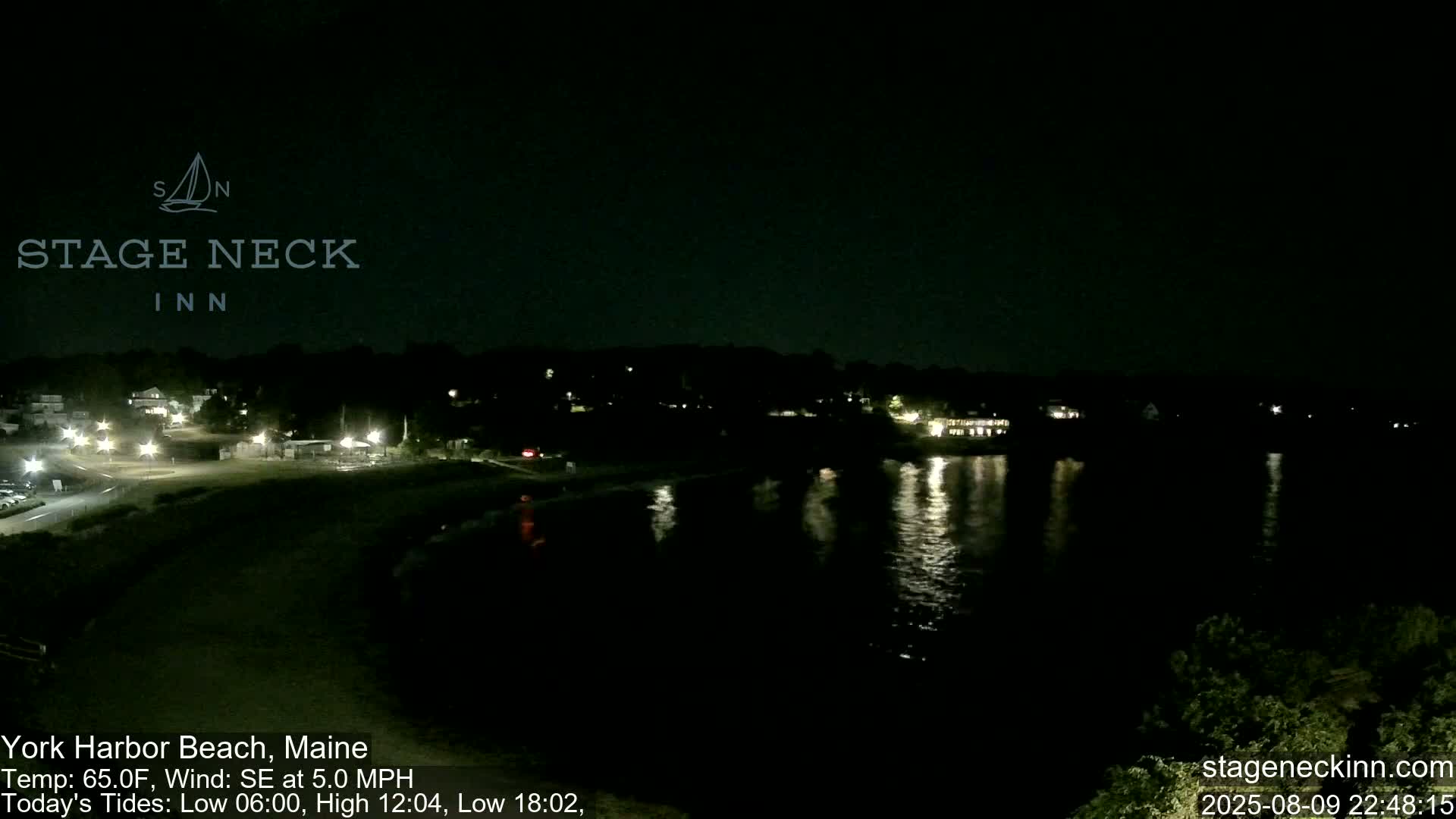 York Harbor Beach Live Cam, Maine USA 