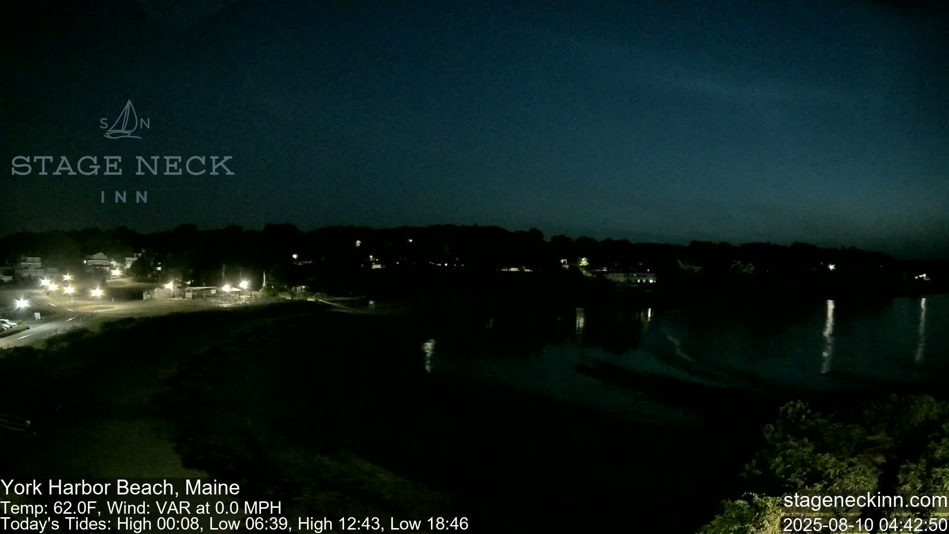 York Harbor Beach Live Cam, Maine USA 
