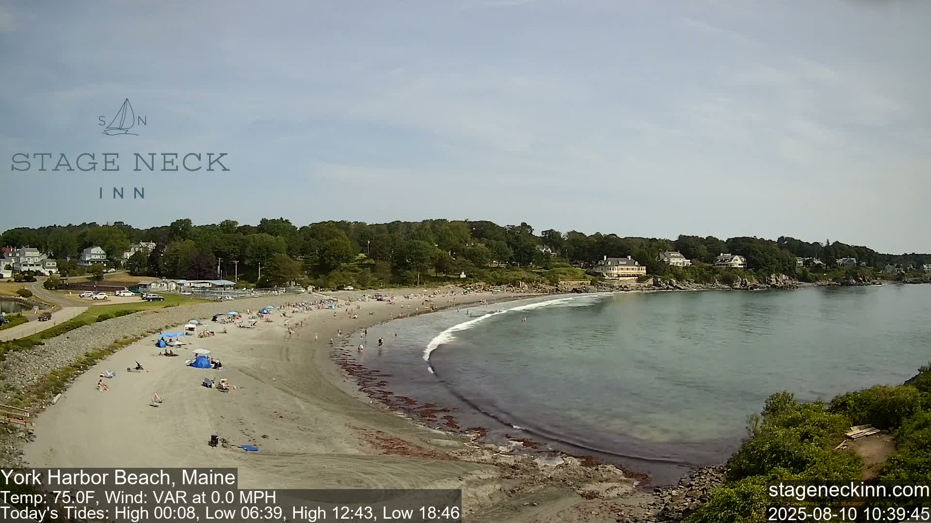 York Harbor Beach Live Cam, Maine USA 