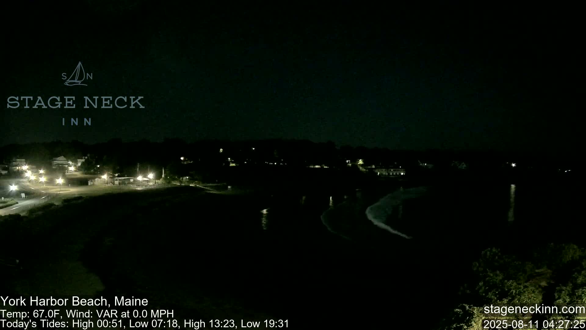 York Harbor Beach Live Cam, Maine USA 