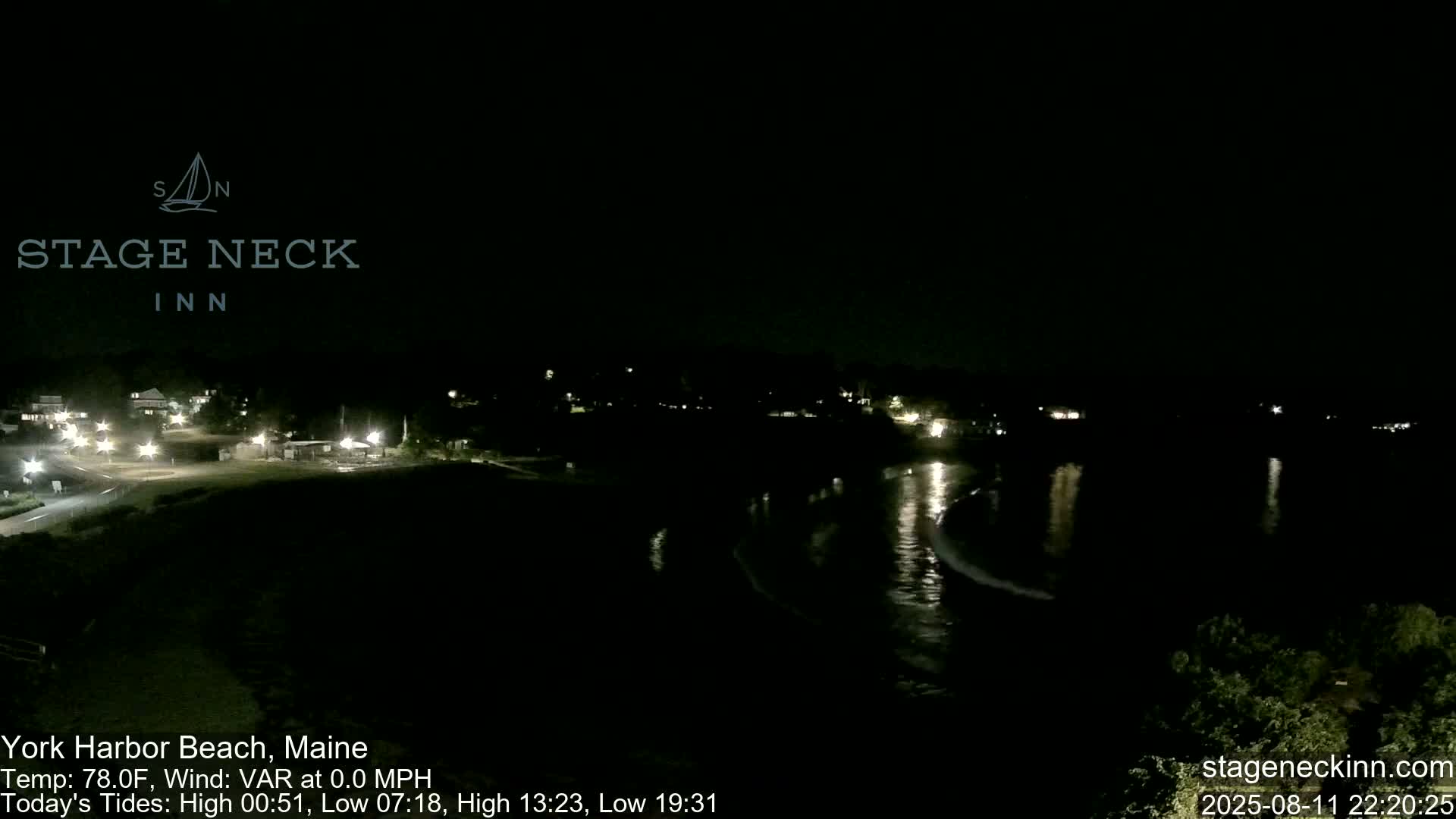 York Harbor Beach Live Cam, Maine USA 