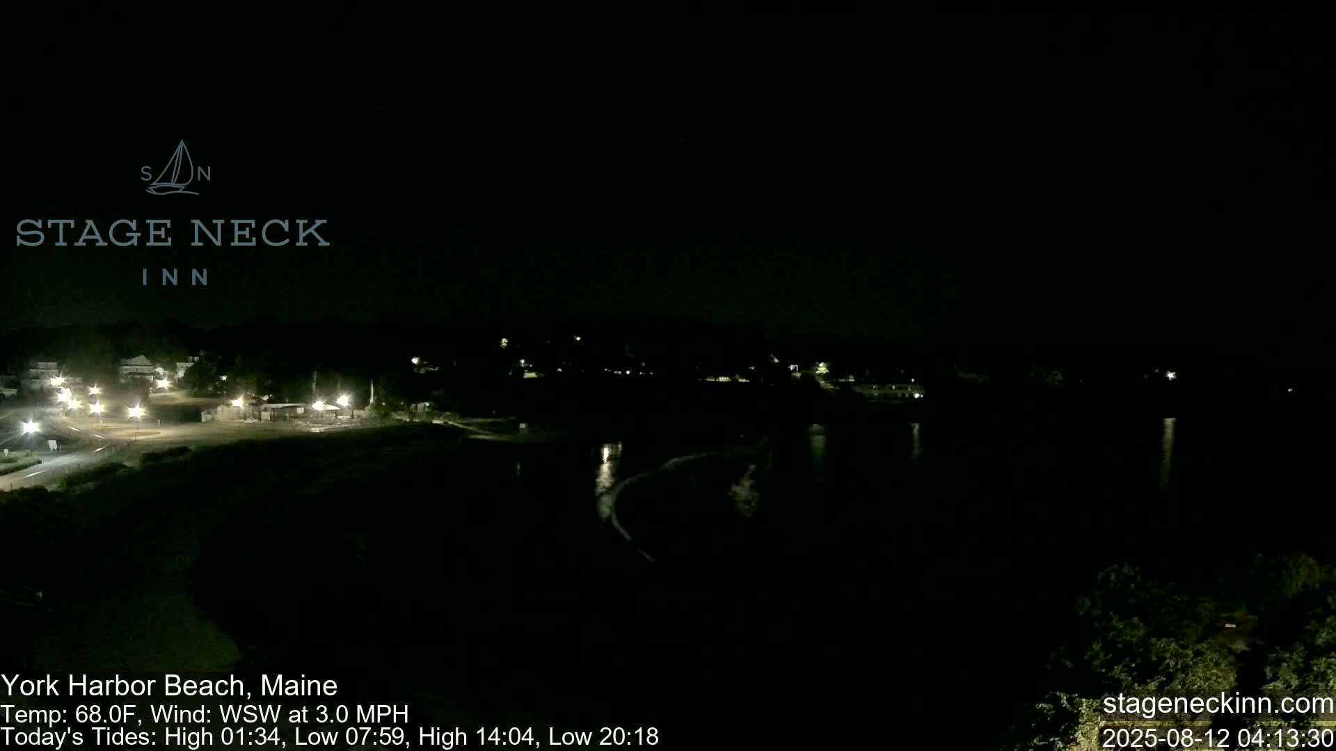 York Harbor Beach Live Cam, Maine USA 