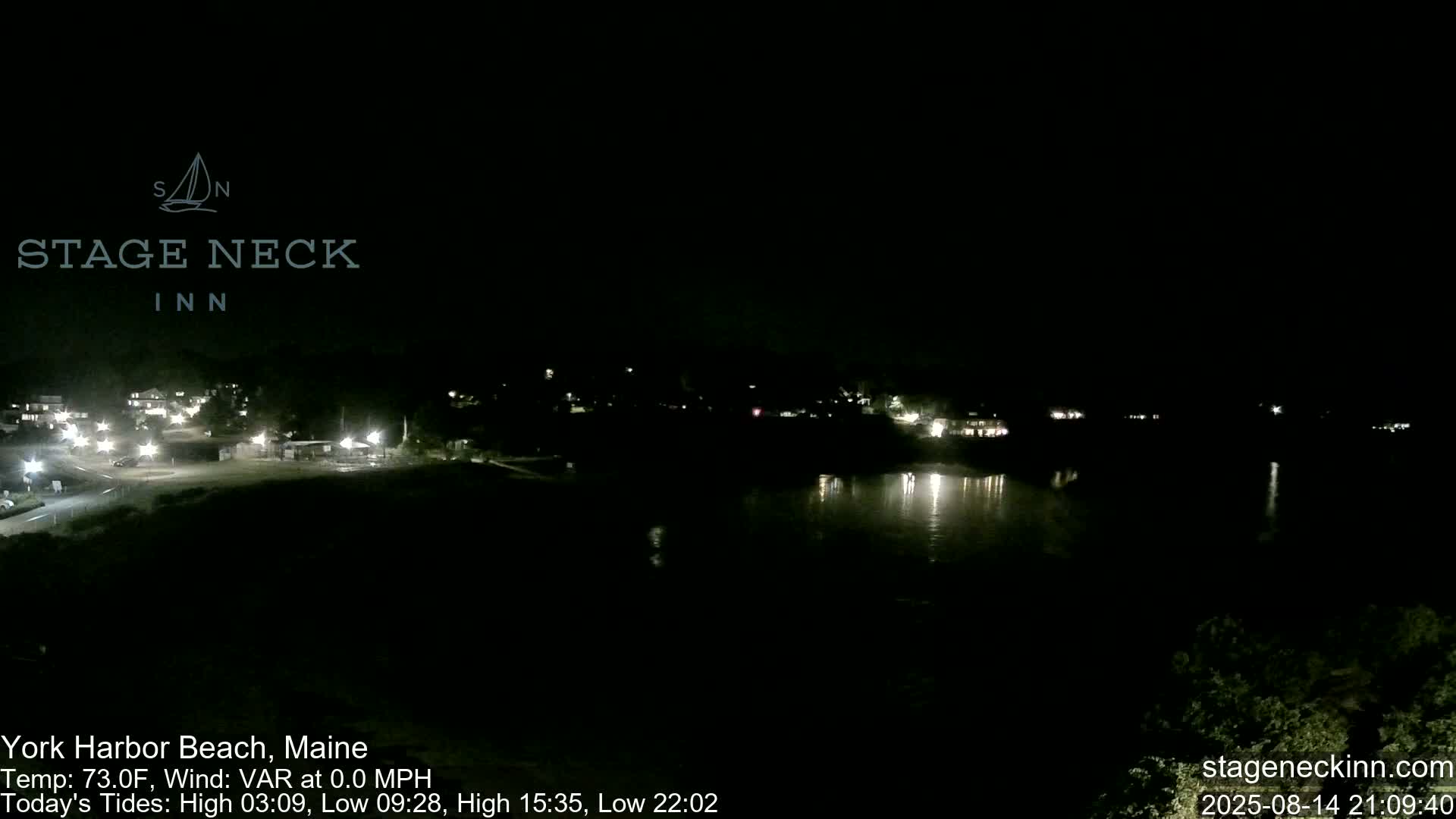 York Harbor Beach Live Cam, Maine USA 