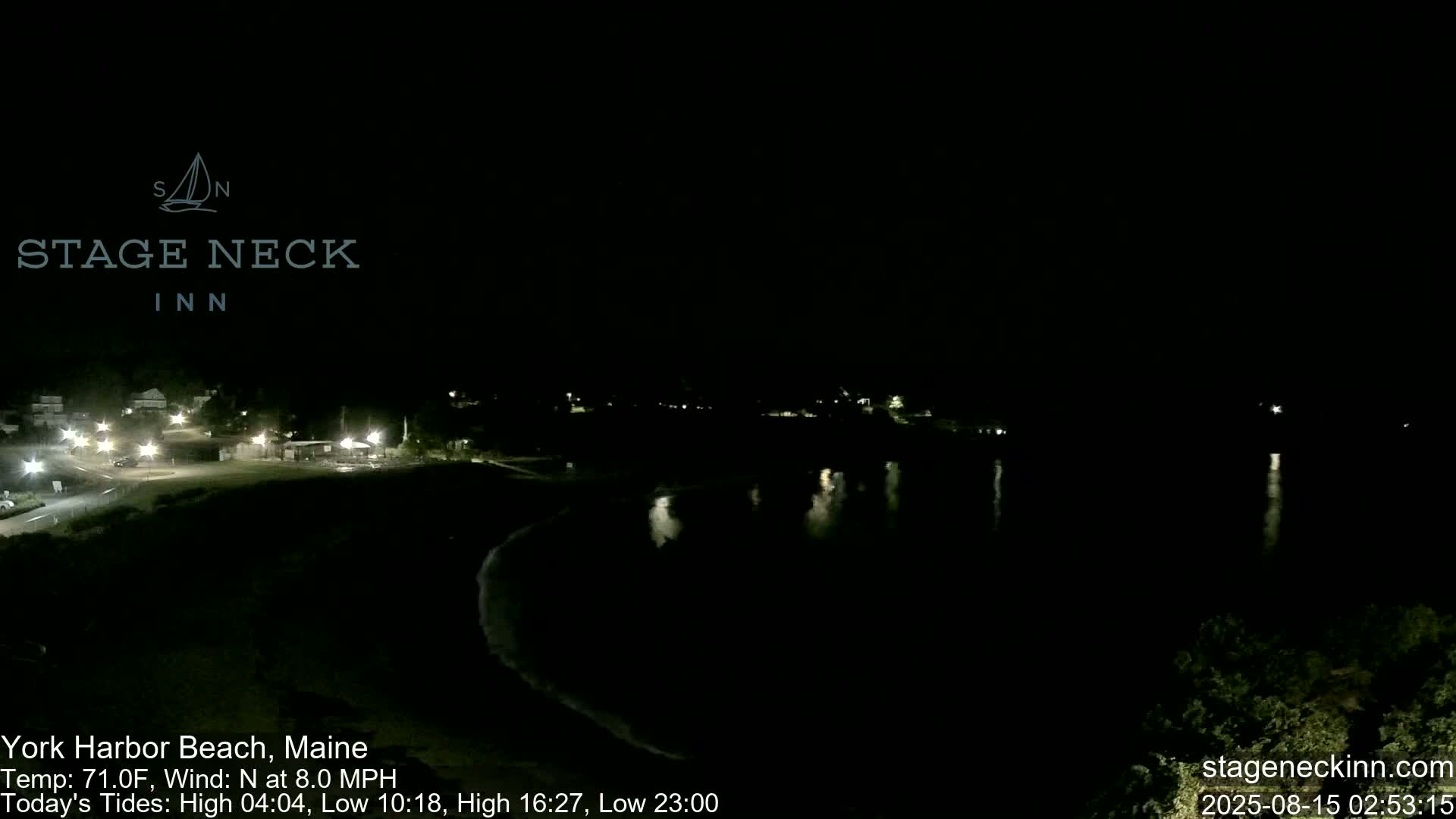 York Harbor Beach Live Cam, Maine USA 