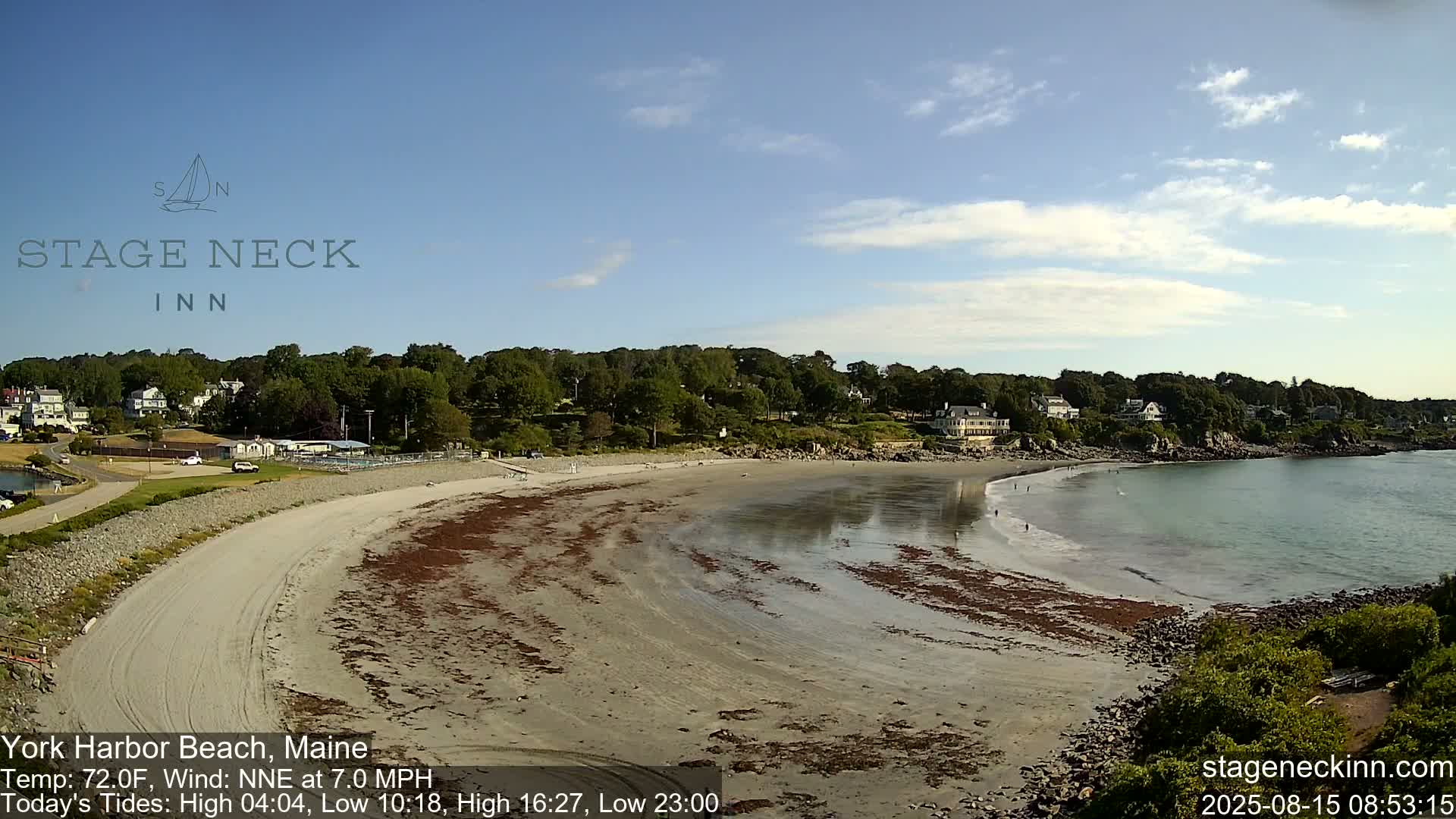 York Harbor Beach Live Cam, Maine USA 
